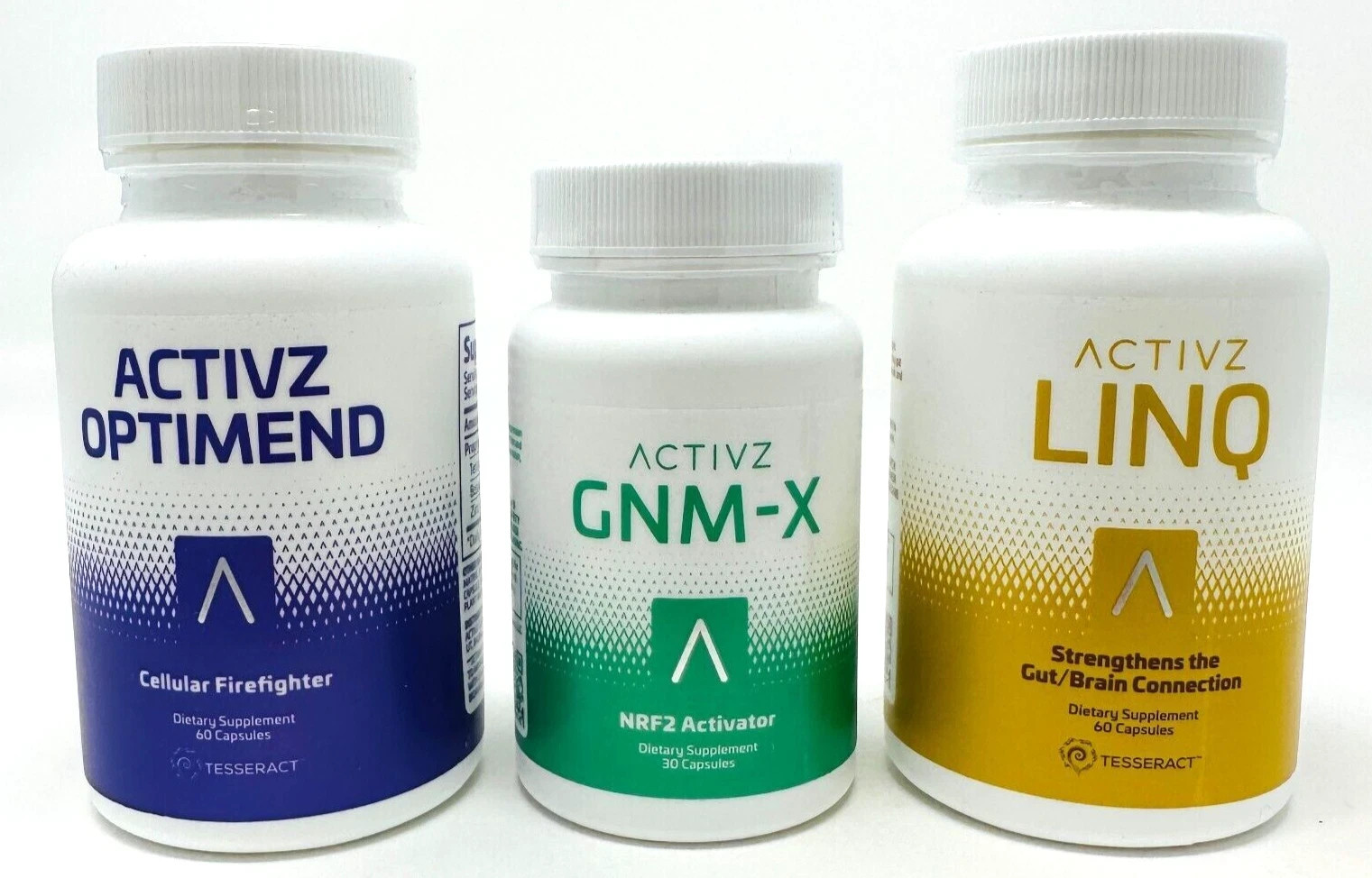 Activz Trifecta Combo Set: Linq, GNM-X, Optimend - New/Sealed Active Activz Trifecta Combo Set: Linq, GNM-X, Optimend - New/Sealed Active