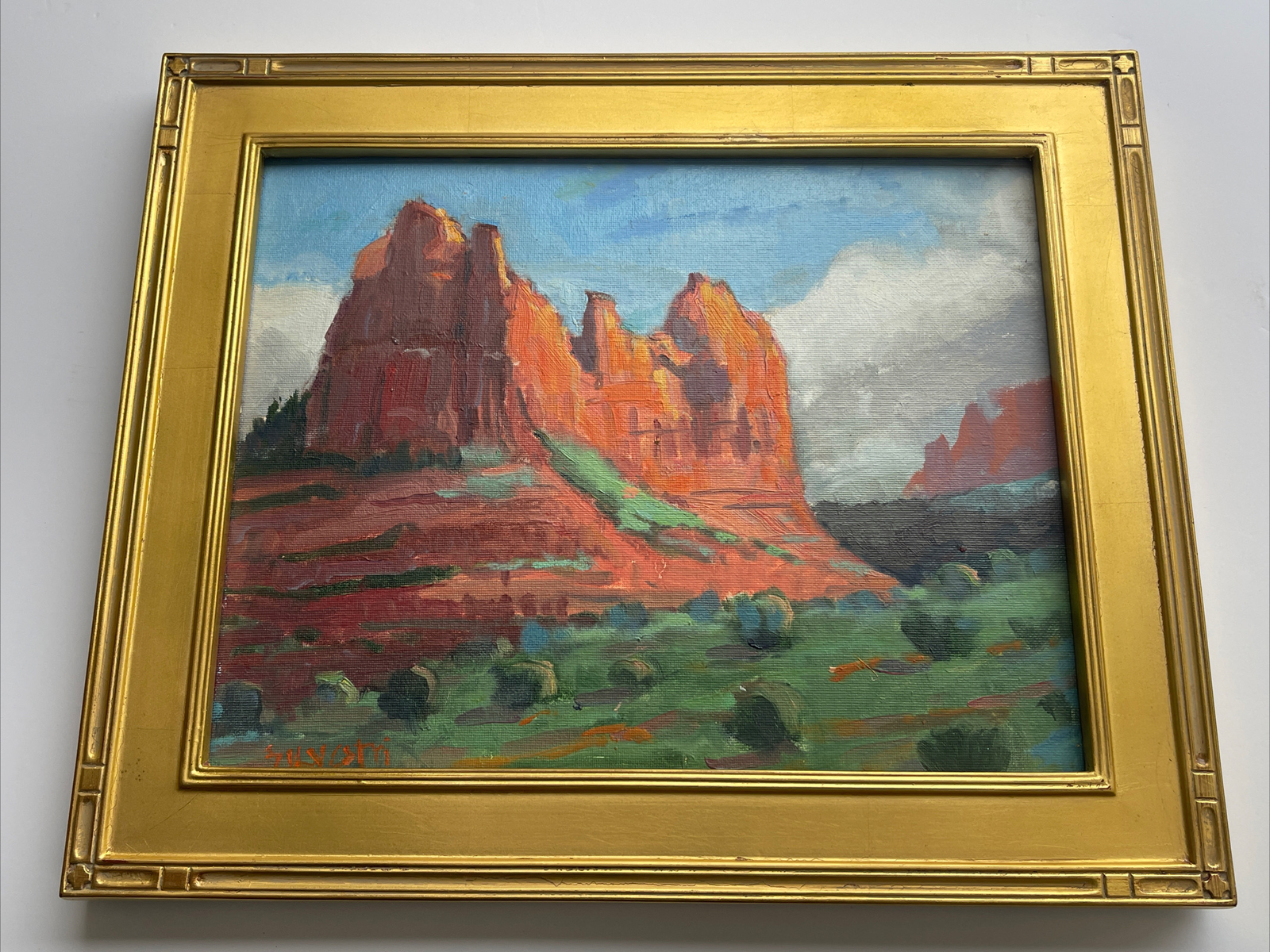 American Impressionism Painting Listed Landscape Sedona Oil Silvio Silvestri American Impressionism Painting Listed Landscape Sedona Oil Silvio Silvestri