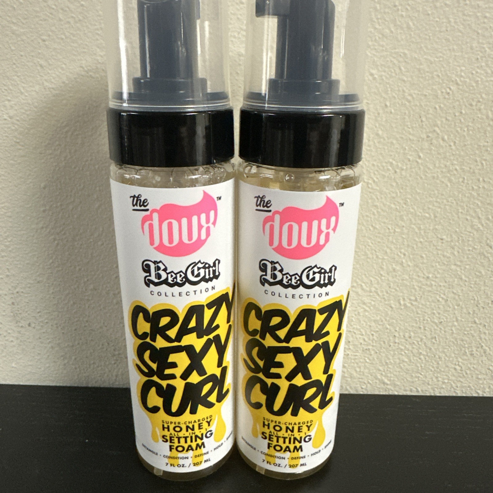 Lot of 2 The Doux Bee Girl Crazy Sexy Curl Honey All-In-1 Setting Foam [NEW]