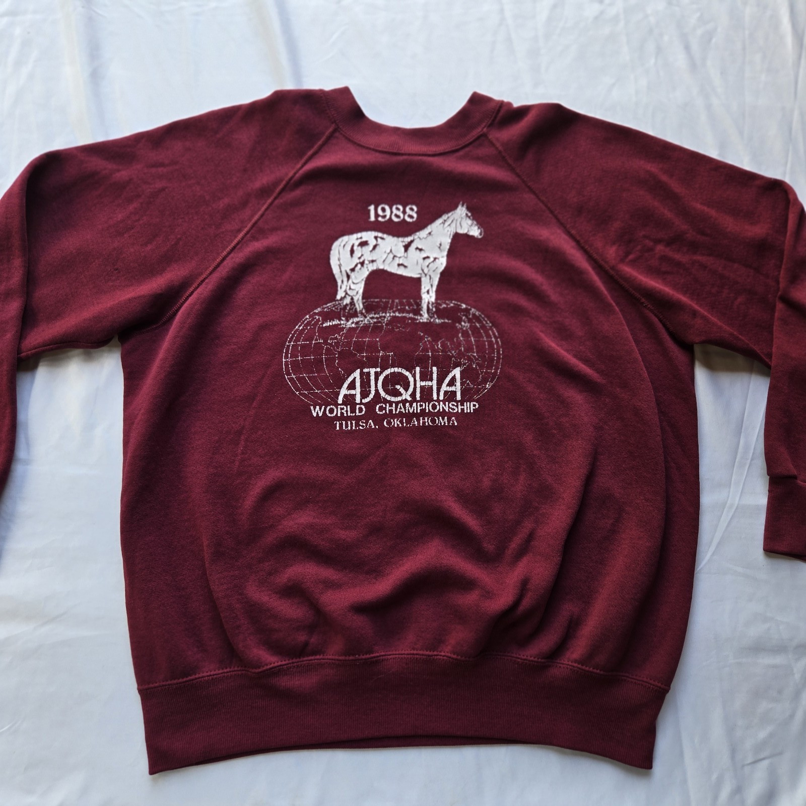 Vintage 1988 Bassett-Walker Horse World Championship Sweatshirt XL Made in USA