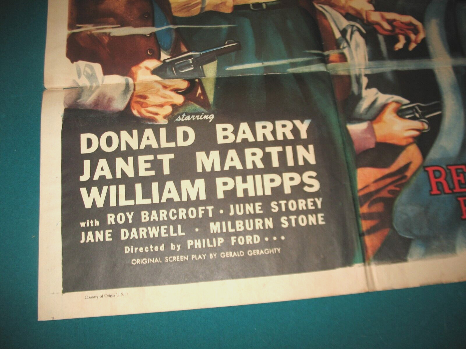 Alcatraz Movie Poster Vintage 1948 Full Sheet Marquee  27 x 41\