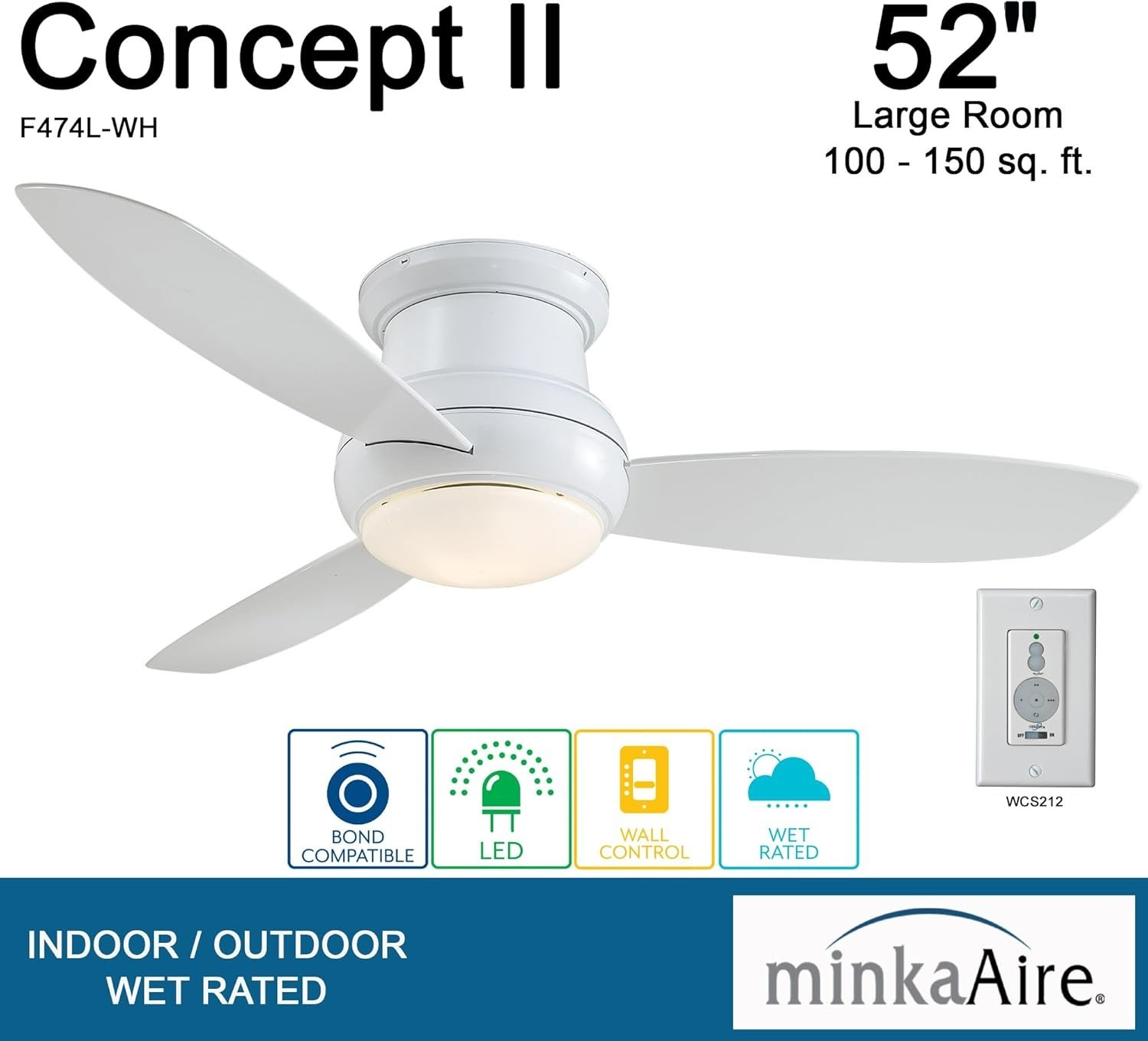 MINKA AIRE F474L-WH CONCEPT II 52\