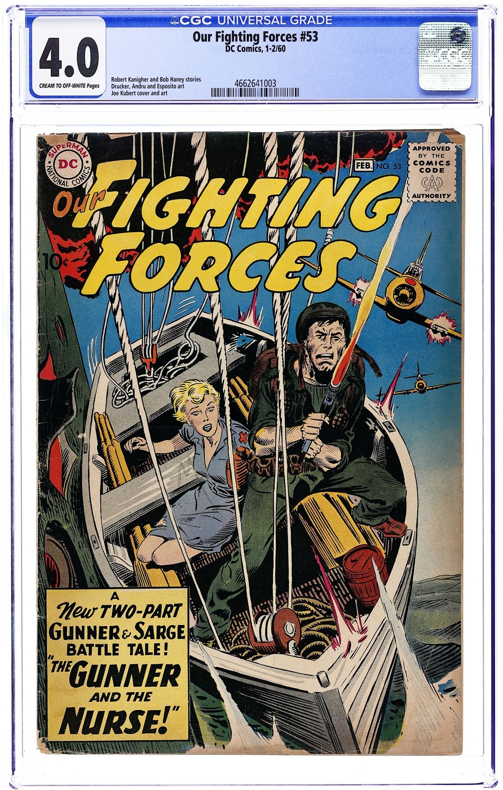 Our Fighting Forces #53 CGC 4.0 1960 4662641003