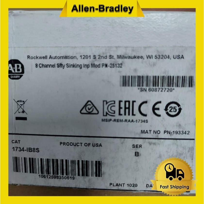 2022 Newest AB 1734-IB8S SER B 8 Channel Sfty Sinking Input Module