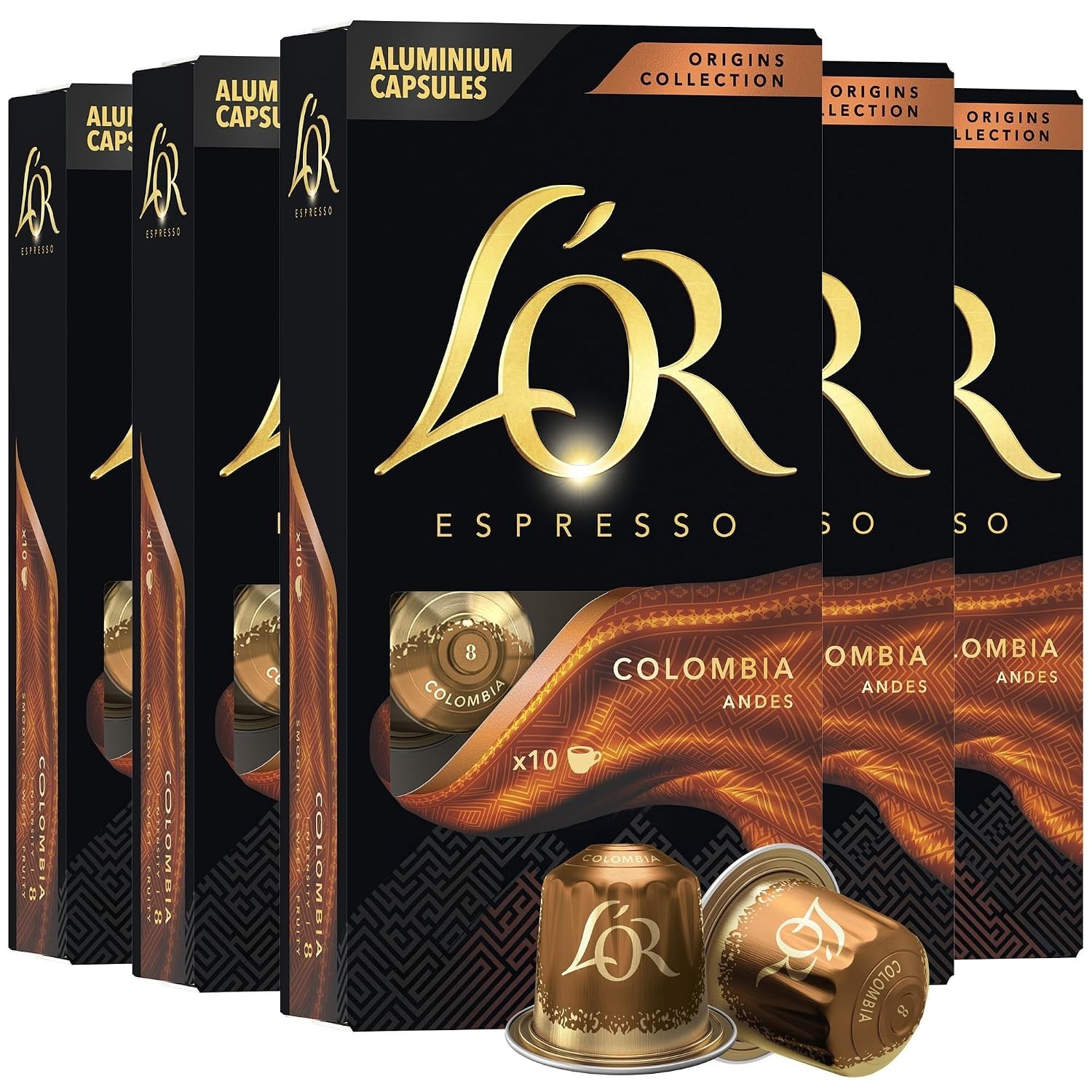 LOR Espresso Coffee Colombia, L\'OR BARISTA System & Nespresso, 50 Pods, 12/2026