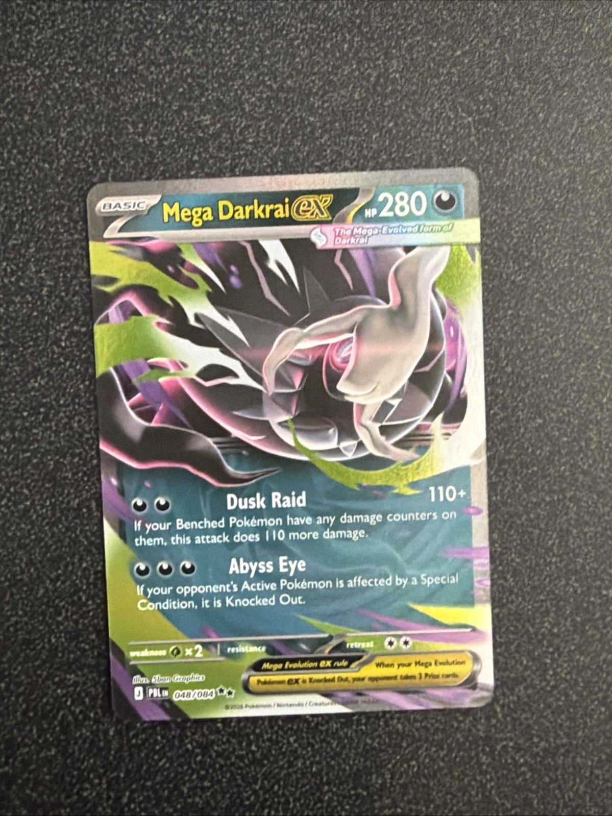 Mega Darkrai ex 048/084 Me05: Pitch Black Holo Mega Darkrai ex 048/084 Me05: Pitch Black Holo