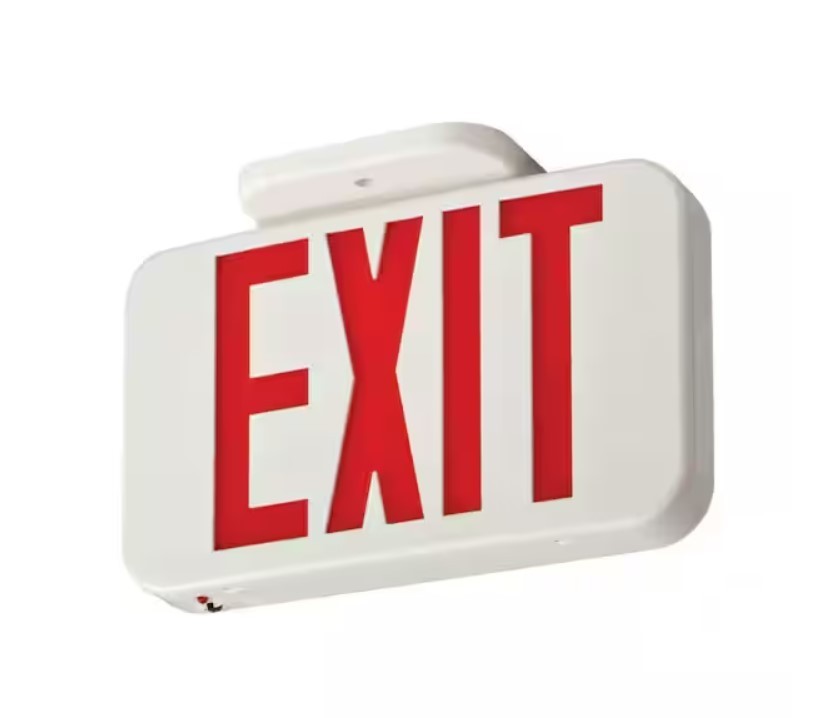 Lithonia Lighting Contractor Select Integrated LED White Exit Sign EXRG M6 Lithonia Lighting Contractor Select Integrated LED White Exit Sign EXRG M6