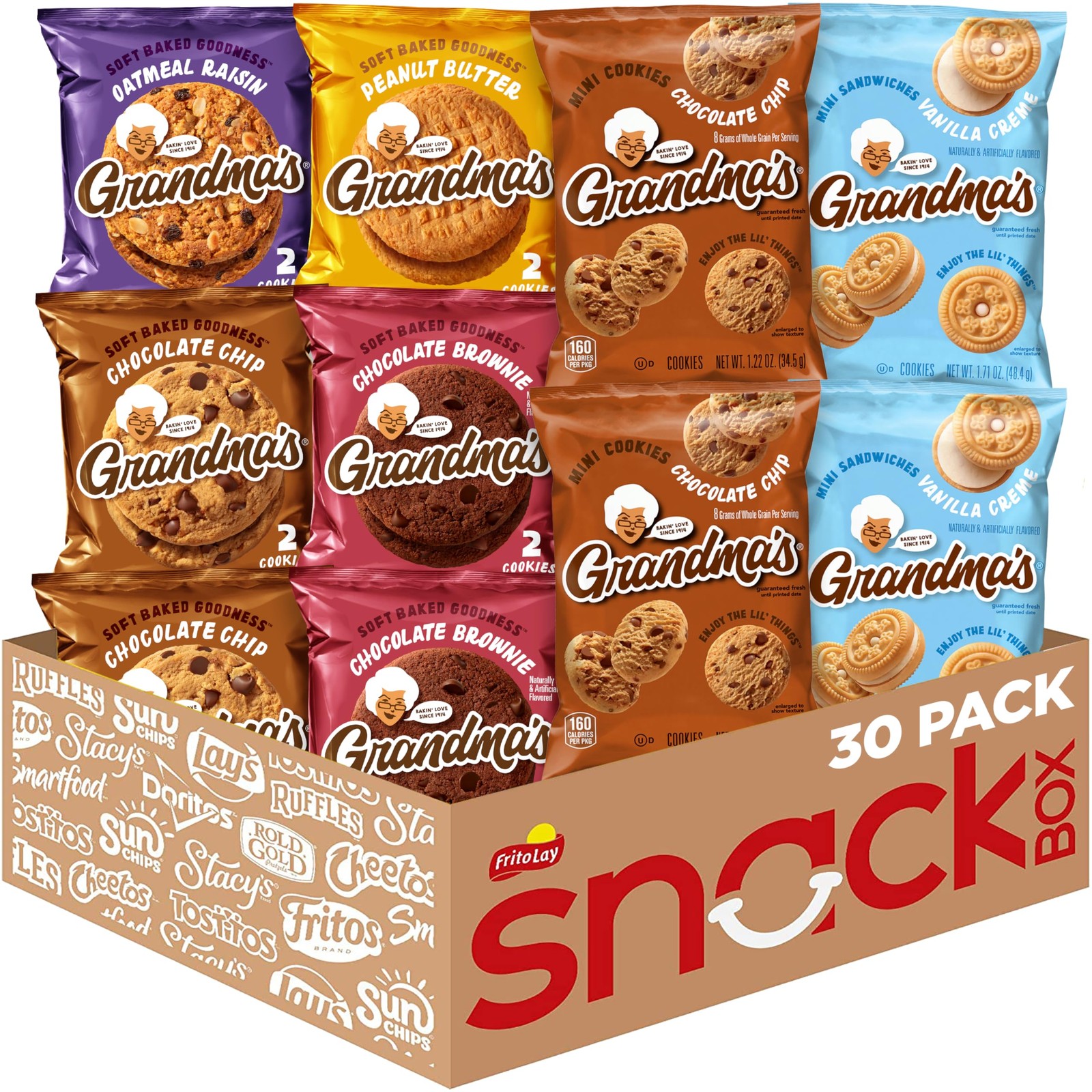 Grandma\'s Cookies, Variety Pack, (Pack of 30) 30 Count 1) Grandma\'s Cookies, Variety Pack, (Pack of 30) 30 Count 1)