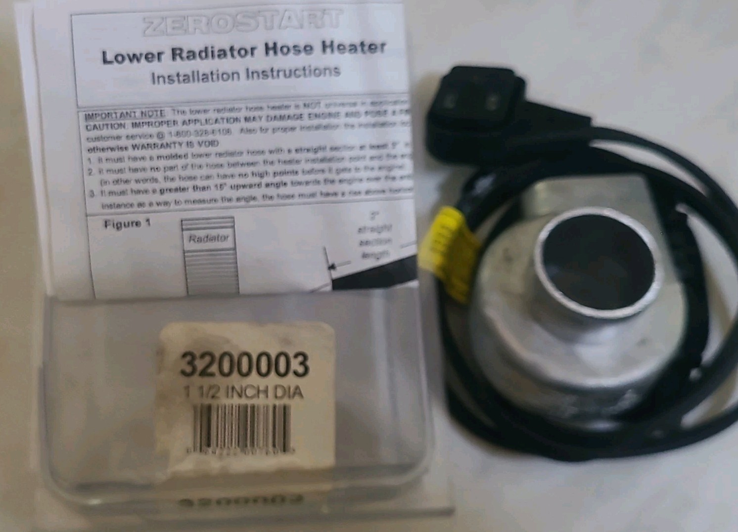 Zerostart Engine Heater Lower Radiator Hose Heater 1-1/2 Zerostart Engine Heater Lower Radiator Hose Heater 1-1/2