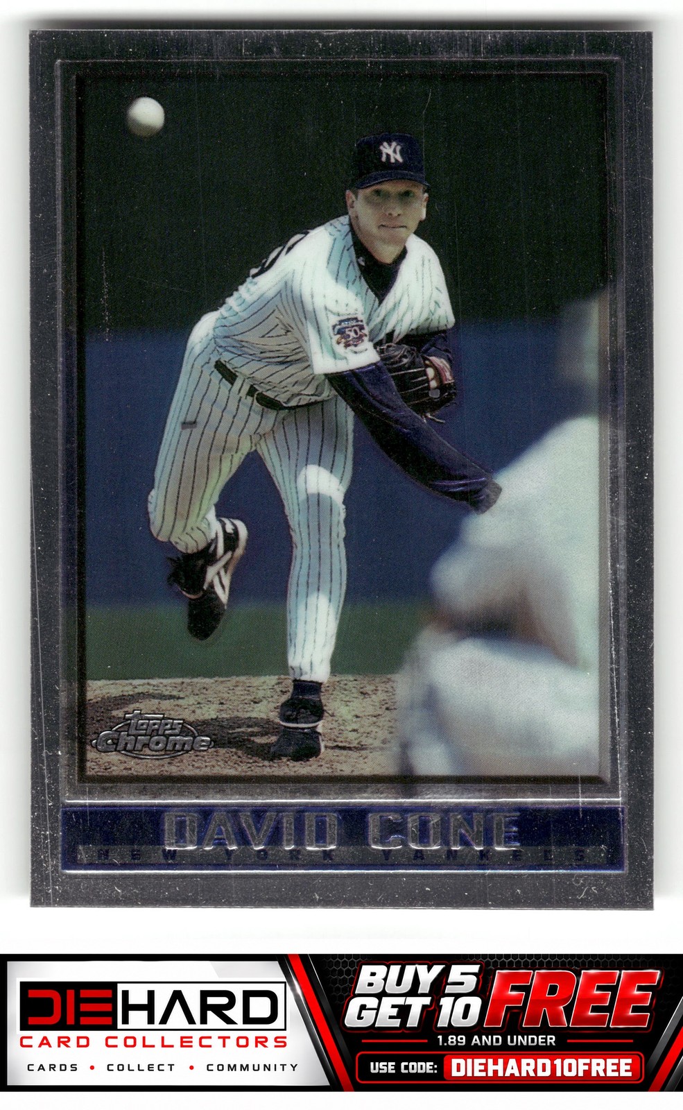 1998 Topps Chrome #391 David Cone New York Yankees