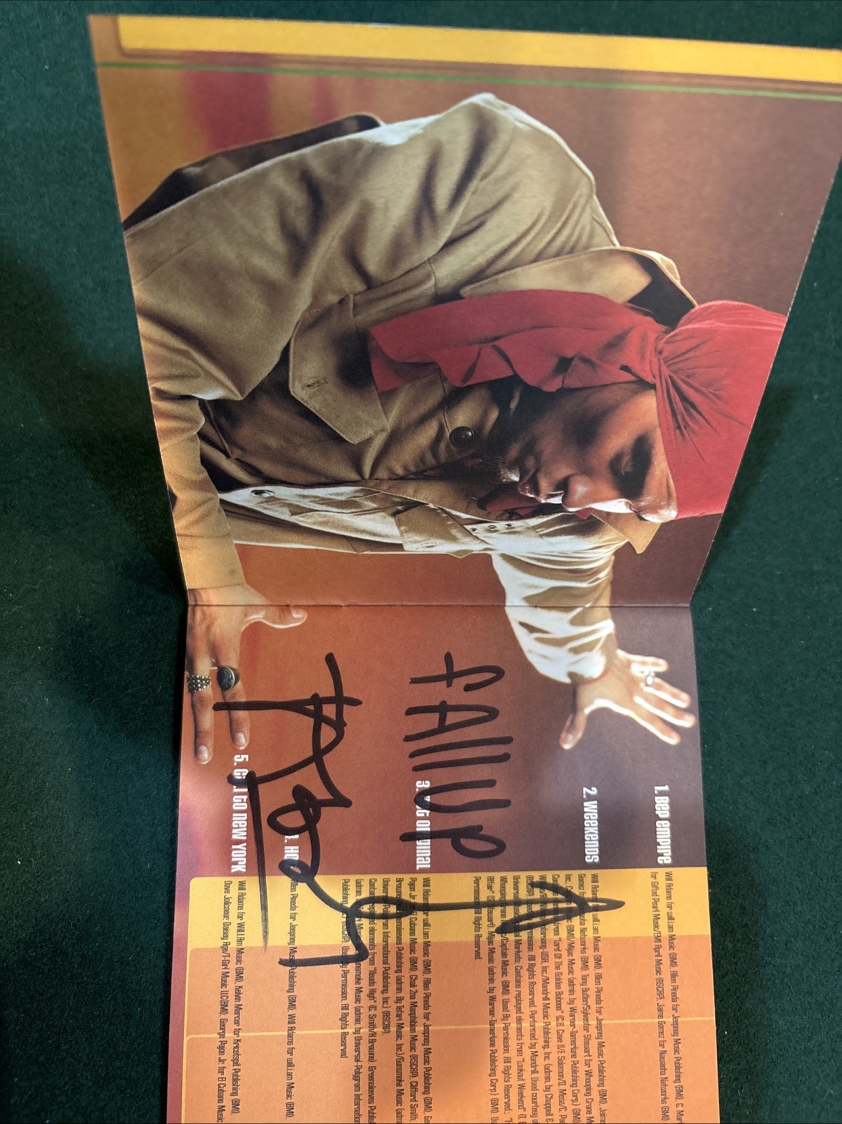 2000 BLACK EYED PEAS BRIDGING THE GAP Jacket Signed By Taboo With Inscription 2000 BLACK EYED PEAS BRIDGING THE GAP Jacket Signed By Taboo With Inscription