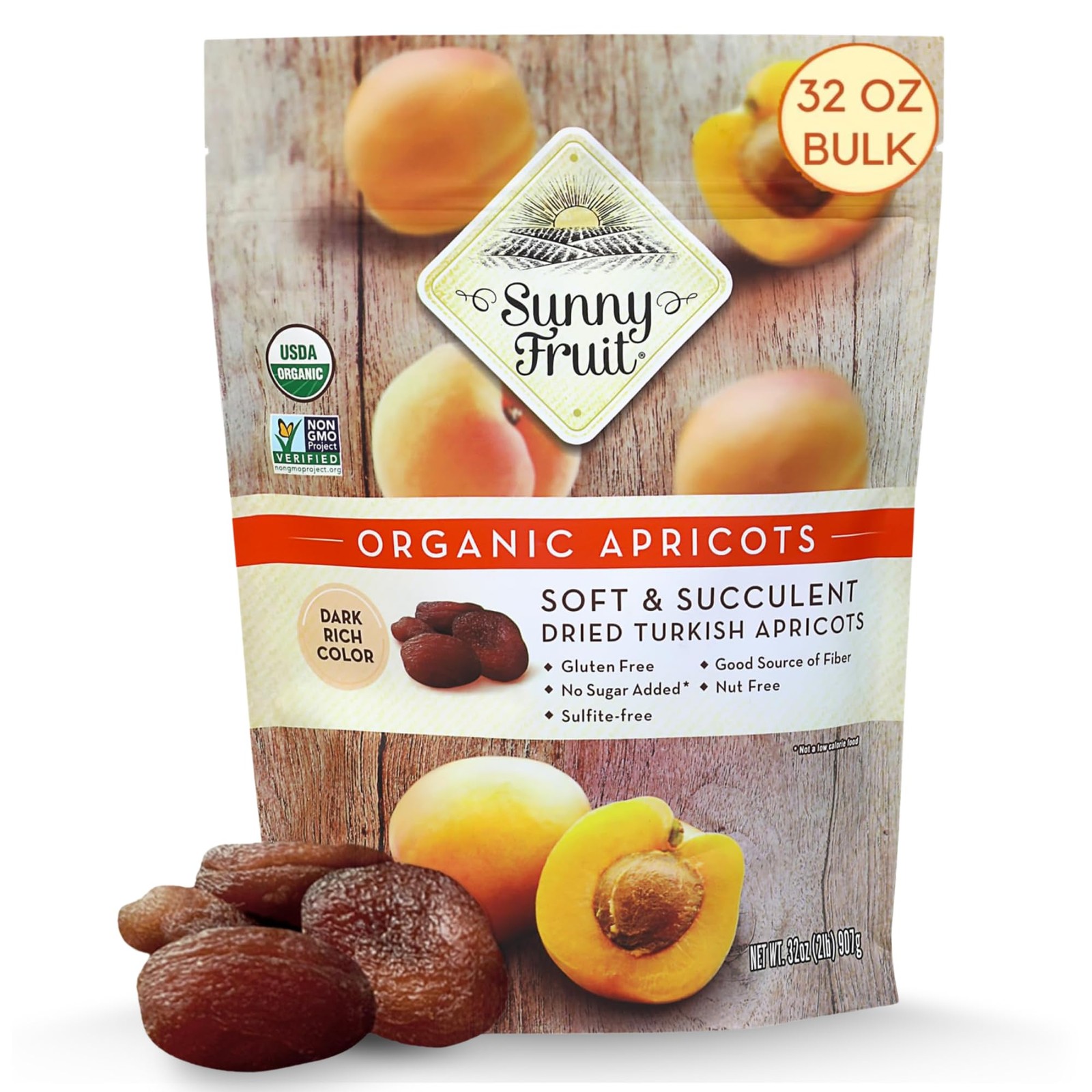 Soft Organic Turkish Dried Apricots 2 Pound Bulk Bag Soft Organic Turkish Dried Apricots 2 Pound Bulk Bag