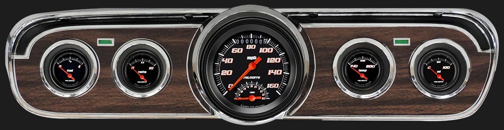 MU65VSB35 Classic Instruments Velocity Series Black 1965-66 Mustang Package w/ MU65VSB35 Classic Instruments Velocity Series Black 1965-66 Mustang Package w/