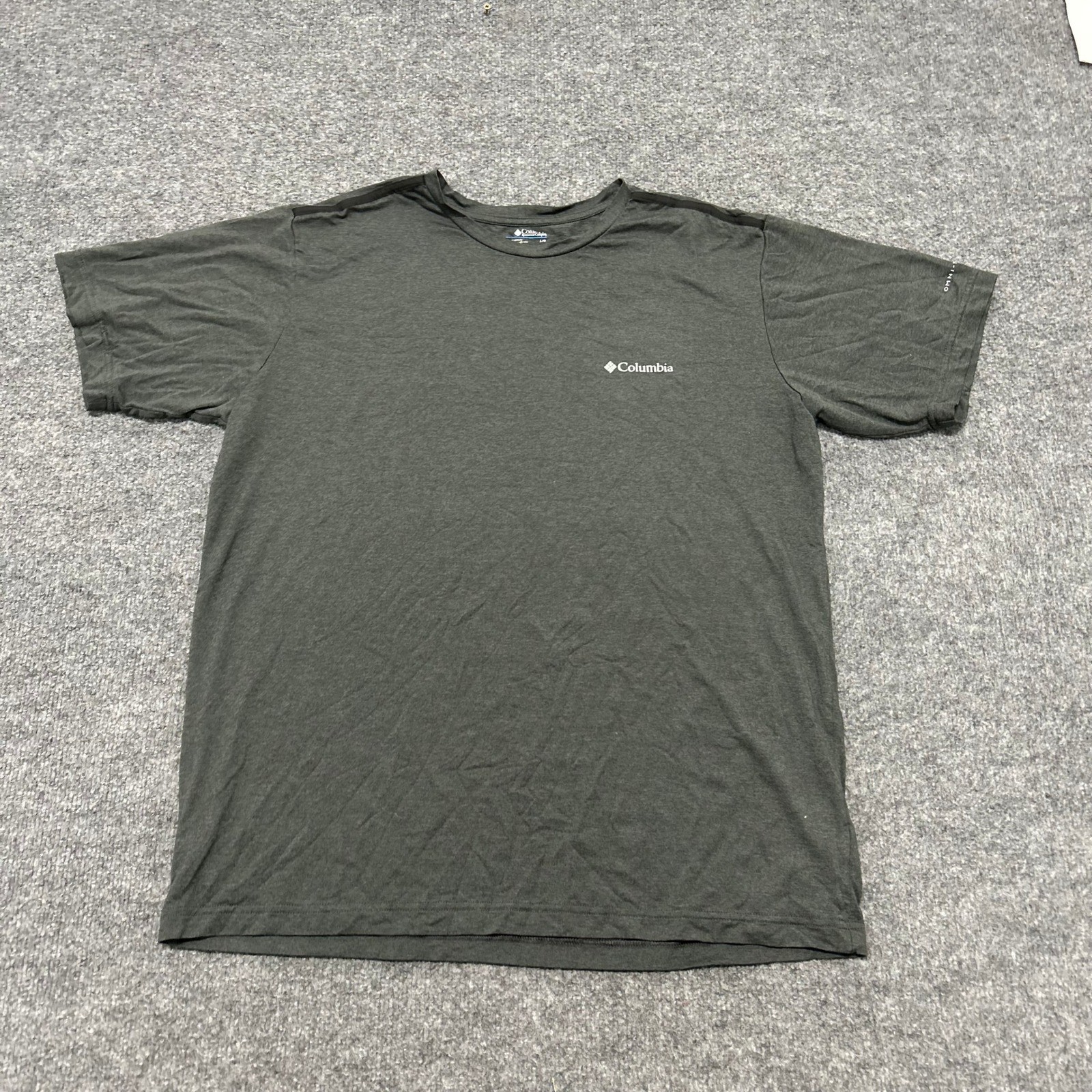 Columbia T-Shirt Mens Size L Gray Heather Short Sleeve Omni-Wick Active Outdoor