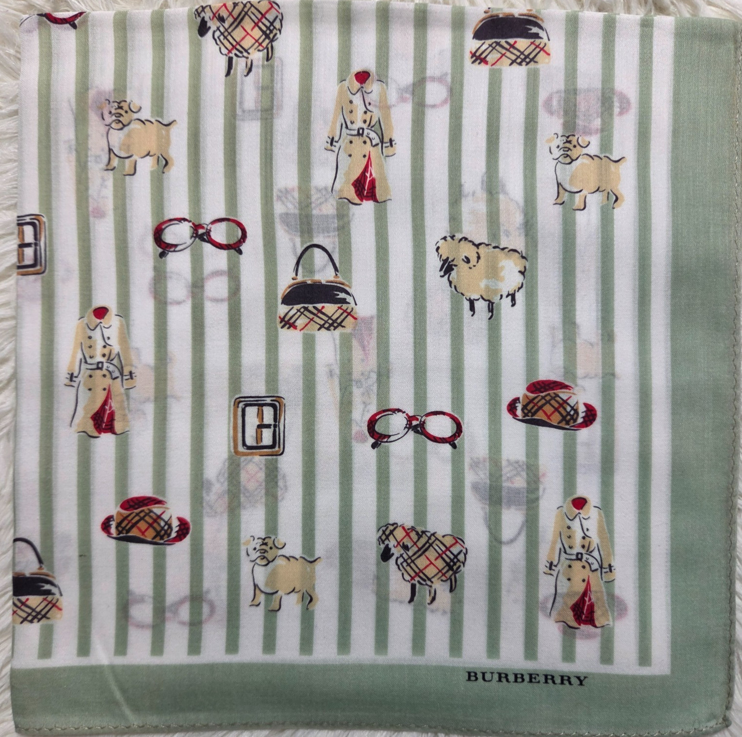Vintage Burberry London Handkerchief, Pocket square 19\ Vintage Burberry London Handkerchief, Pocket square 19\