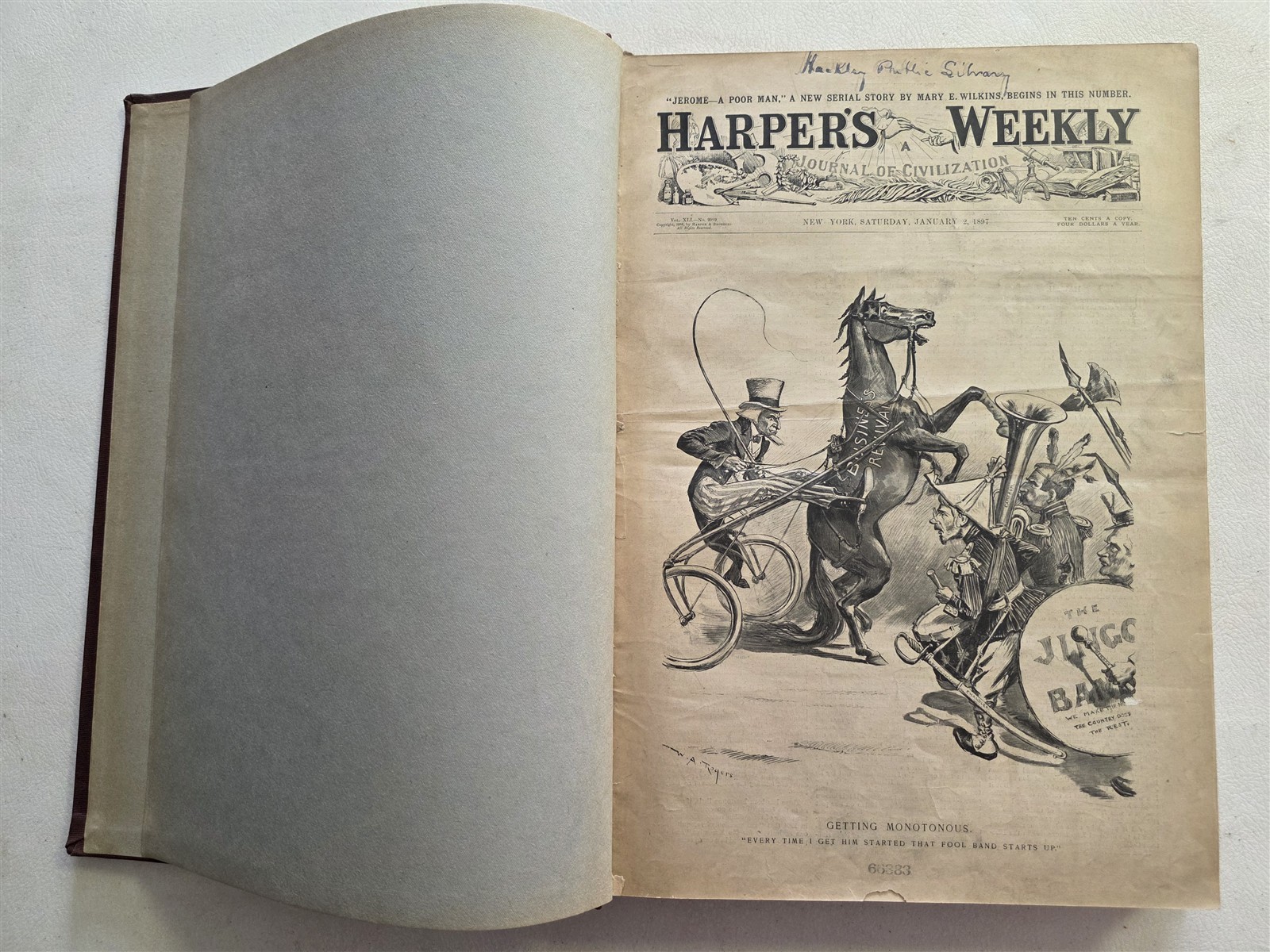 Harpers Weekly Journal 1897 Jan-June Half Year Bound Weekly Newspapers