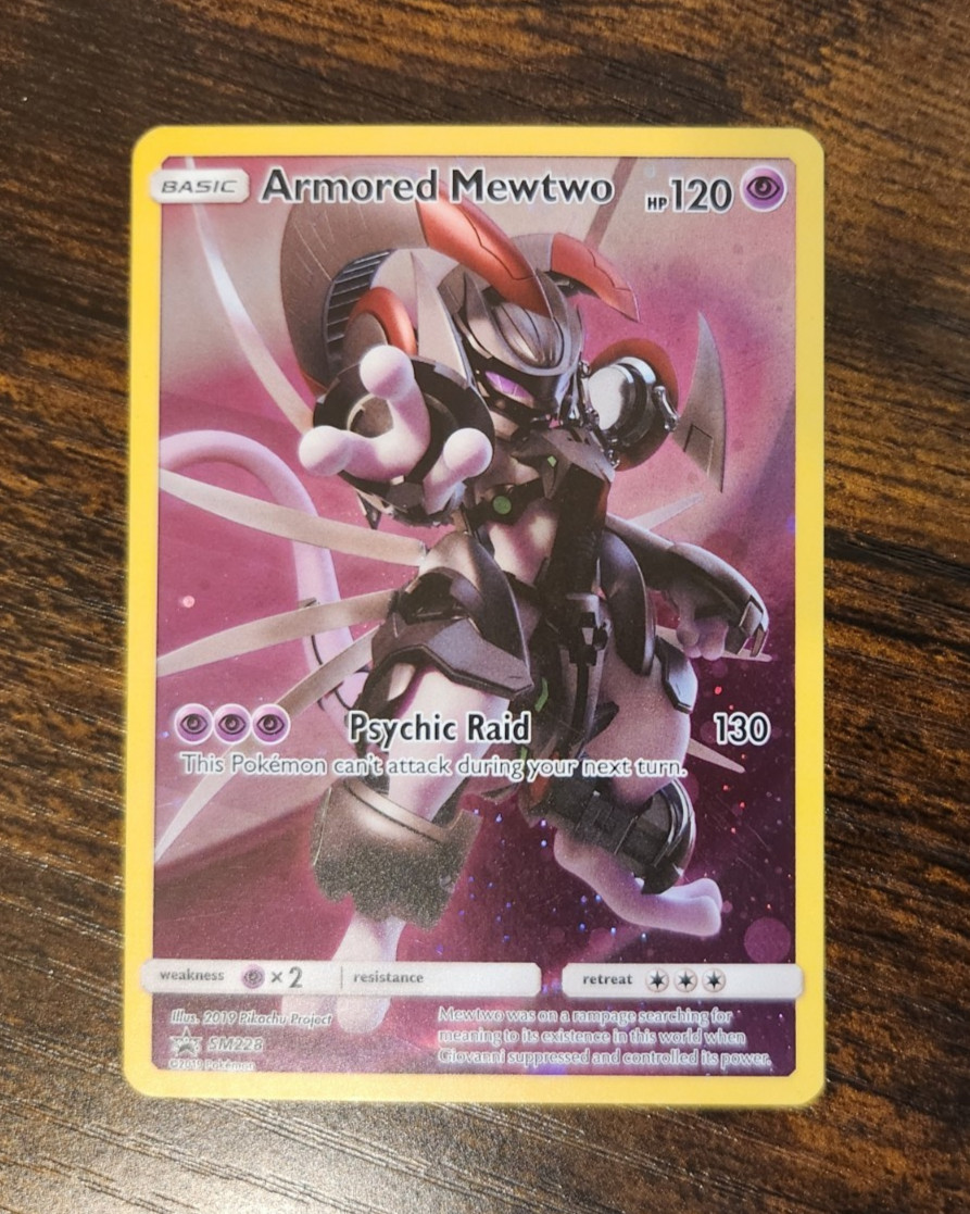 FULL ART Armored Mewtwo HOLO Promo SM228 Pokemon Collector's Chest 2019 - LP