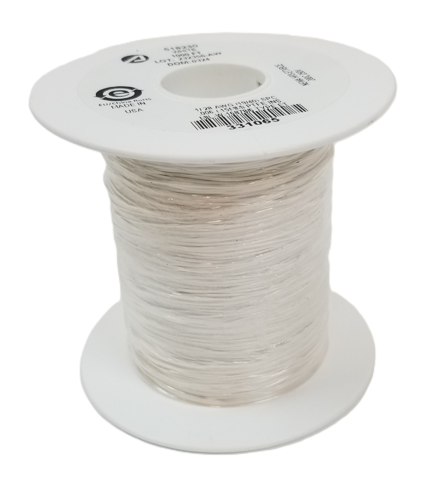 1000ft Alpha Wire 518230 Hook Up Wire 28AWG PTFE Silver Plated Copper White NEW 1000ft Alpha Wire 518230 Hook Up Wire 28AWG PTFE Silver Plated Copper White NEW