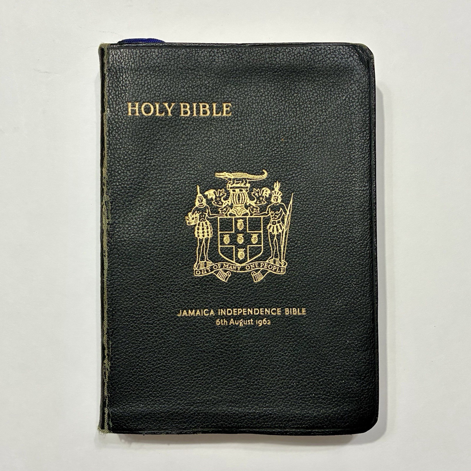 Vintage 1962 Jamaica Independence Bible Collins KJV Leather Commemorative