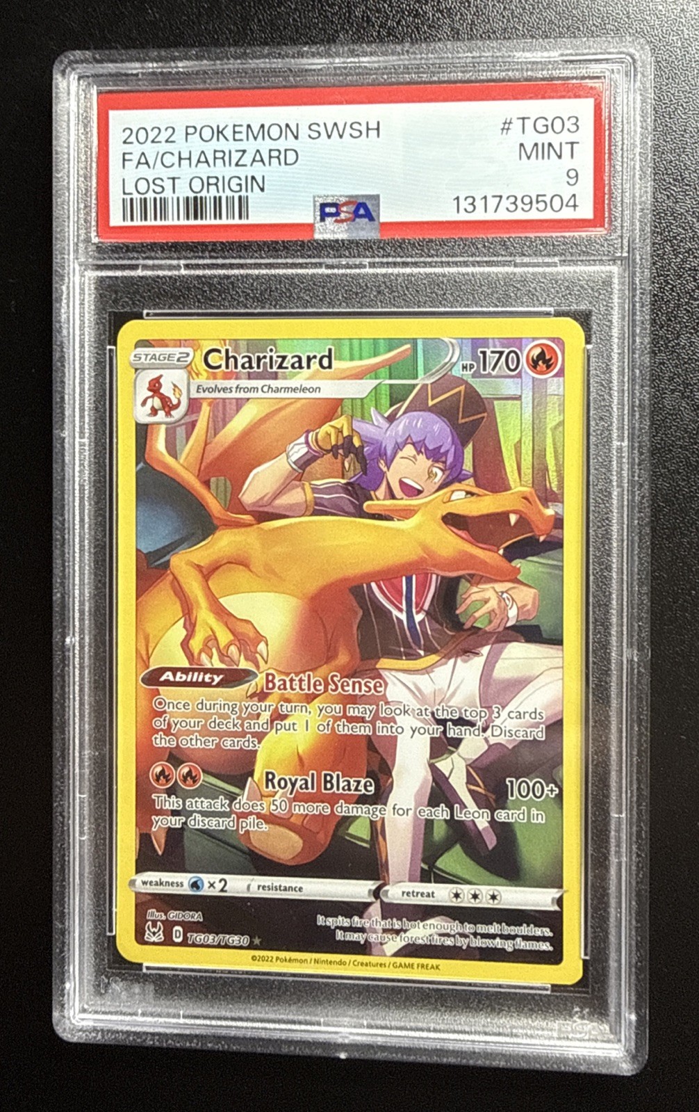 2022 POKEMON SWORD & SHIELD LOST ORIGIN #TG03 FULL ART/CHARIZARD PSA 9 2022 POKEMON SWORD & SHIELD LOST ORIGIN #TG03 FULL ART/CHARIZARD PSA 9
