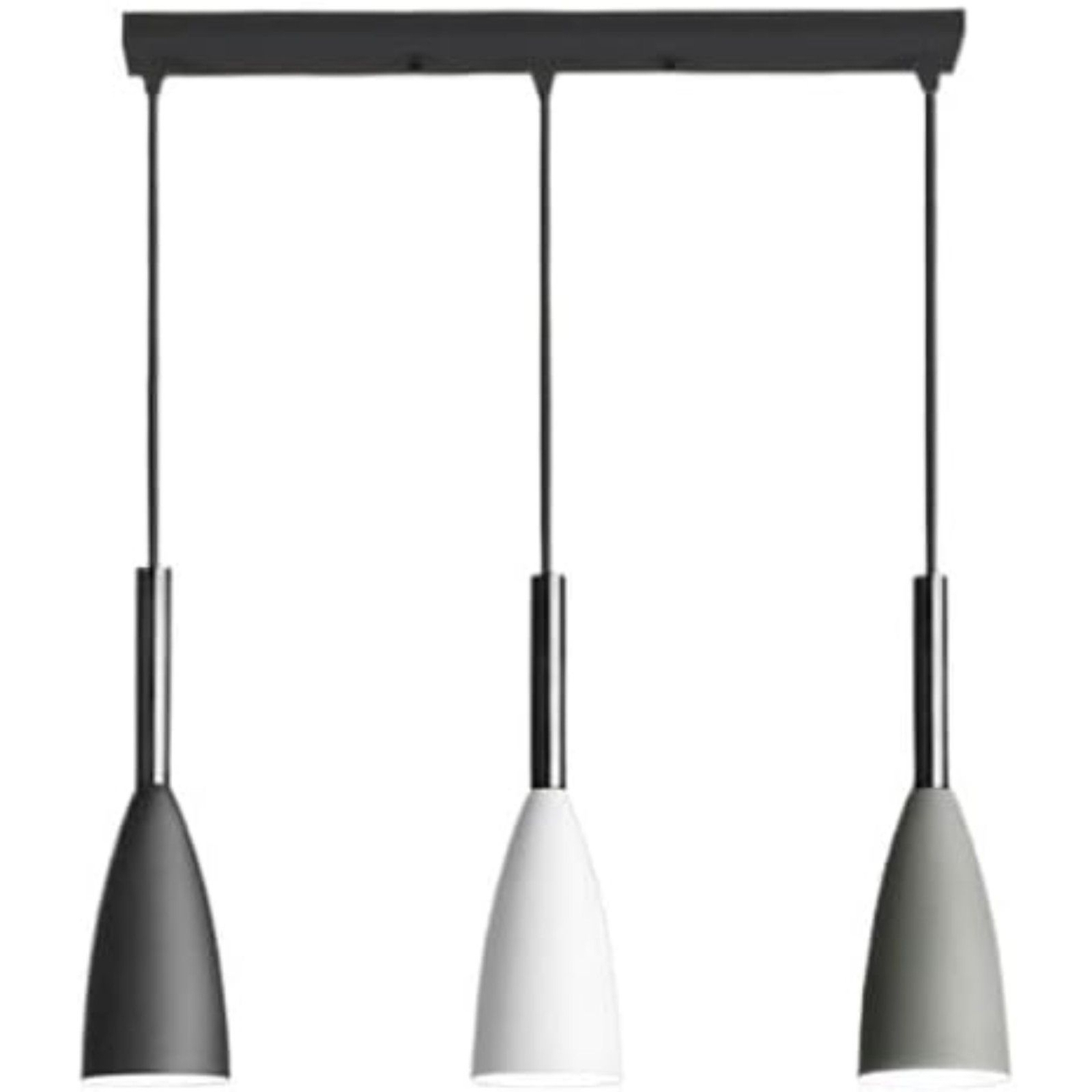 YJWYG Three Heads Iron Art Round Dining Room Pendant Light with E26/27 Base 