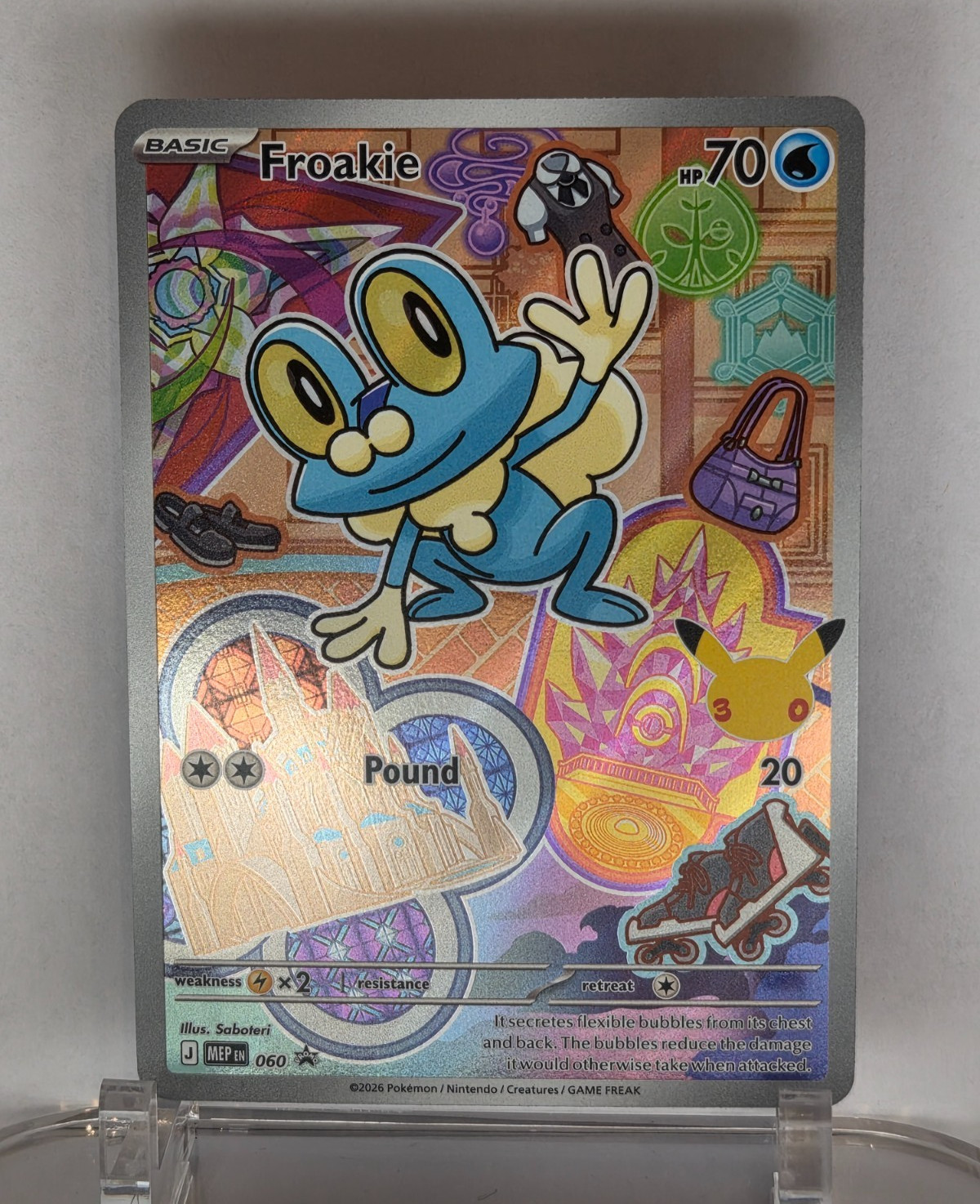 Pokemon ME First Partner Promo Froakie 060 NM Illustrator: Saboteri Pokemon ME First Partner Promo Froakie 060 NM Illustrator: Saboteri