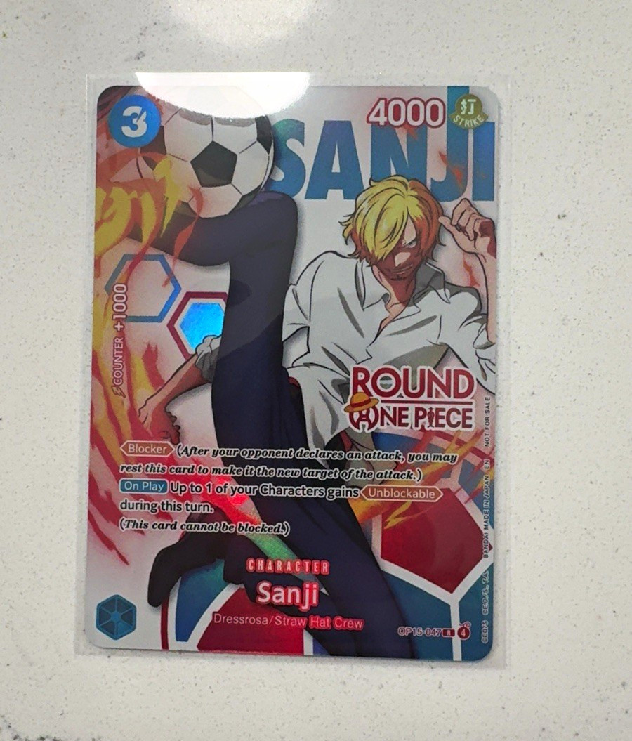 Bandai One Piece Card Game Sanji OP15-047 Character Promo Foil Round One Piece Bandai One Piece Card Game Sanji OP15-047 Character Promo Foil Round One Piece