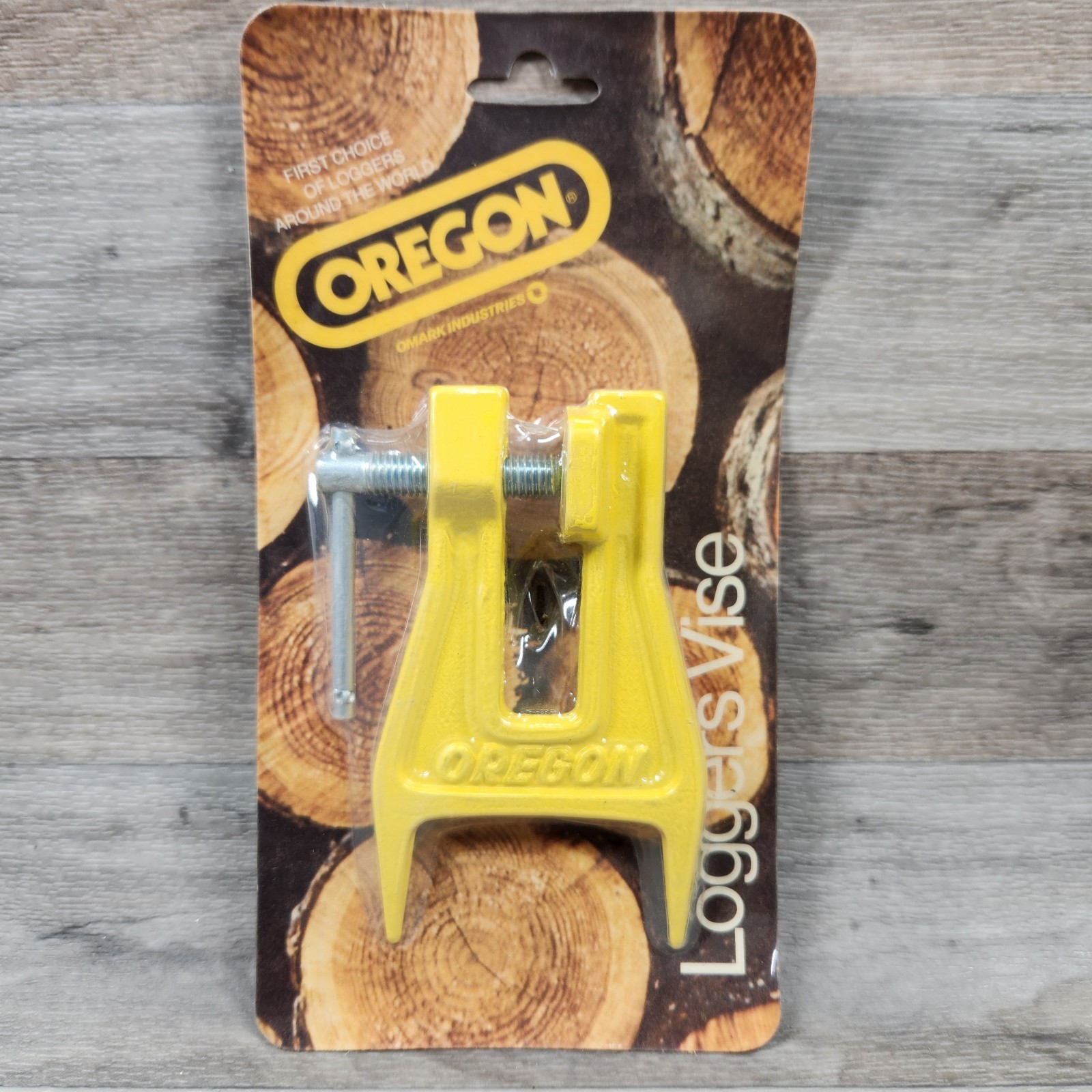 Vintage Oregon Loggers Vice Yellow New Omark Industries - Made In Italy Vintage Oregon Loggers Vice Yellow New Omark Industries - Made In Italy