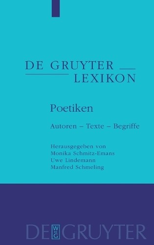 Monika Schmitz-Emans Poetiken (Hardback) de Gruyter Lexikon