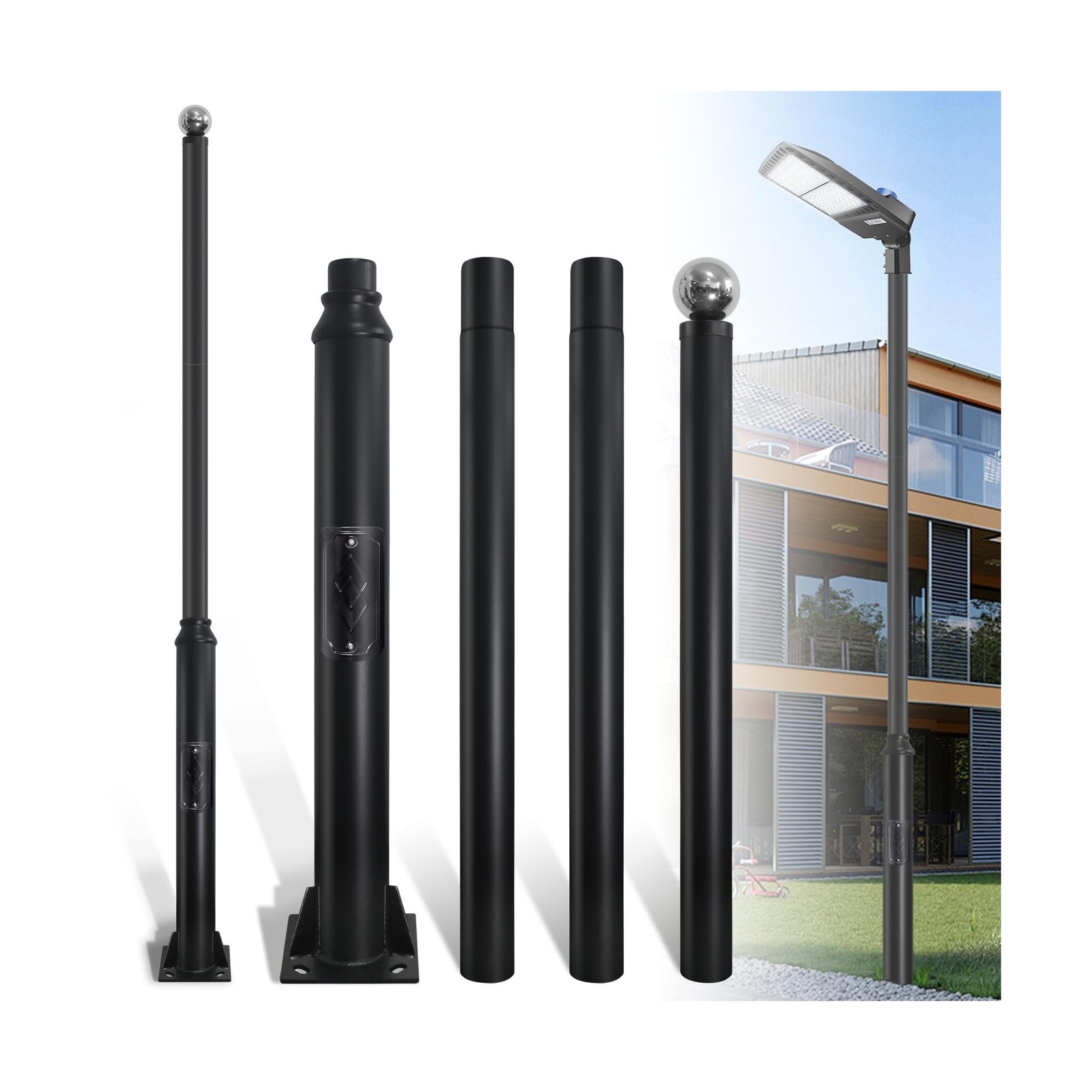 Street Light Pole 13ft Tall, Diameter 2.28\ Street Light Pole 13ft Tall, Diameter 2.28\