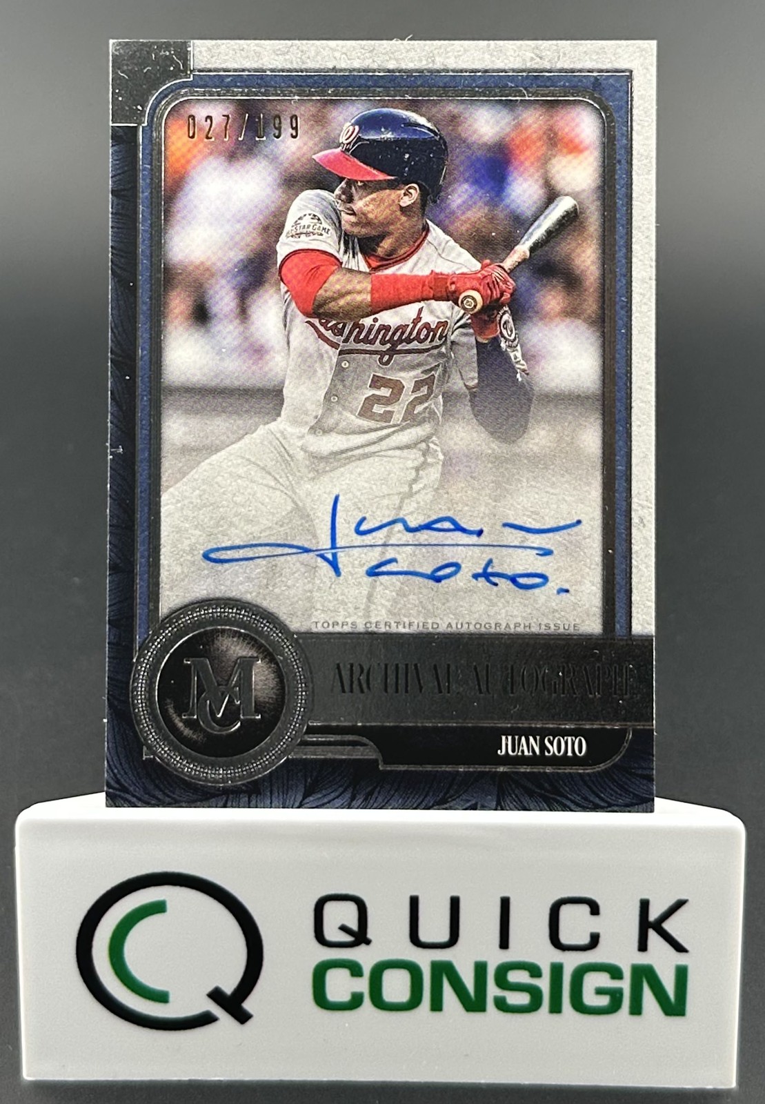 JUAN SOTO 2019 TOPPS MUSEUM COLLECTION AUTO #AA-JSO 27/199 Q6995