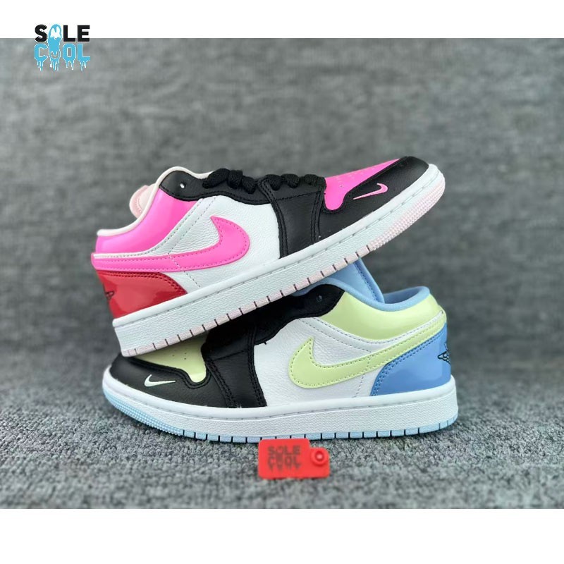 Nike Air Jordan 1 SE Low Black White Pink Spell Women's Shoes IX3521-010 Nike Air Jordan 1 SE Low Black White Pink Spell Women's Shoes IX3521-010