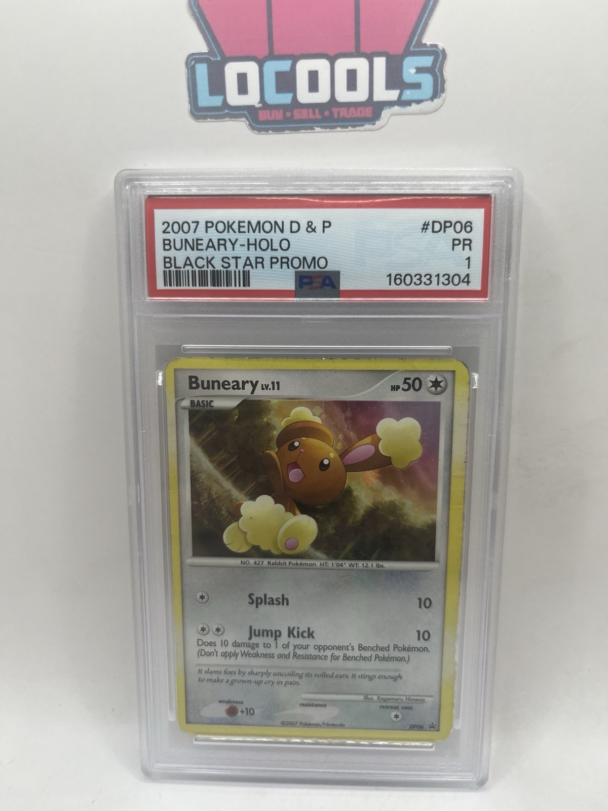 Pokemon Buneary DP06 Promo 2007 Diamond & Pearls Holo PSA 1 Pop 1 Pokemon Buneary DP06 Promo 2007 Diamond & Pearls Holo PSA 1 Pop 1