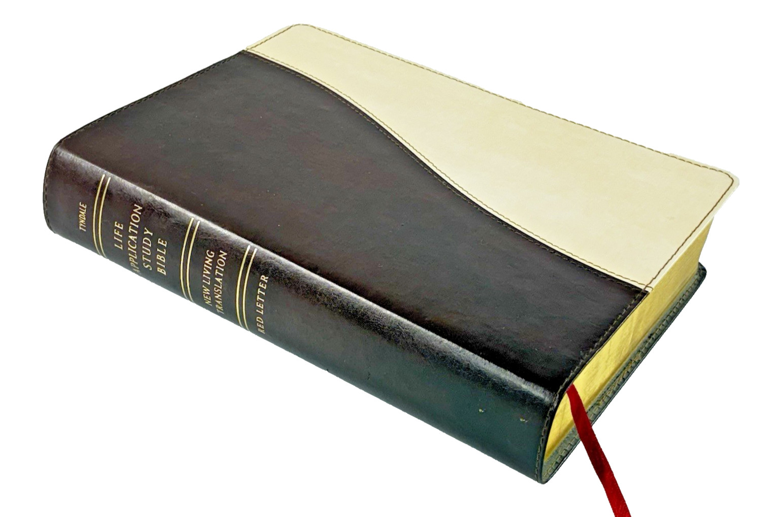 Tyndale Life Application Study Bible New Living Translation Burgundy/Cream