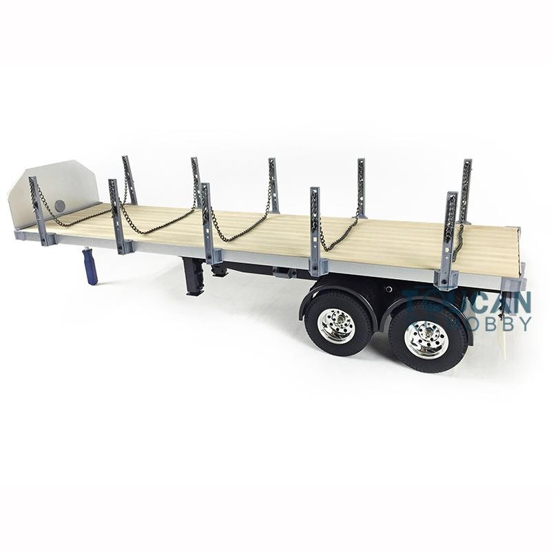 TOUCAN 1:14 2Axle RC Tractor Flatbed Semi Trailer for DIY TAMIYA Tractor Truck