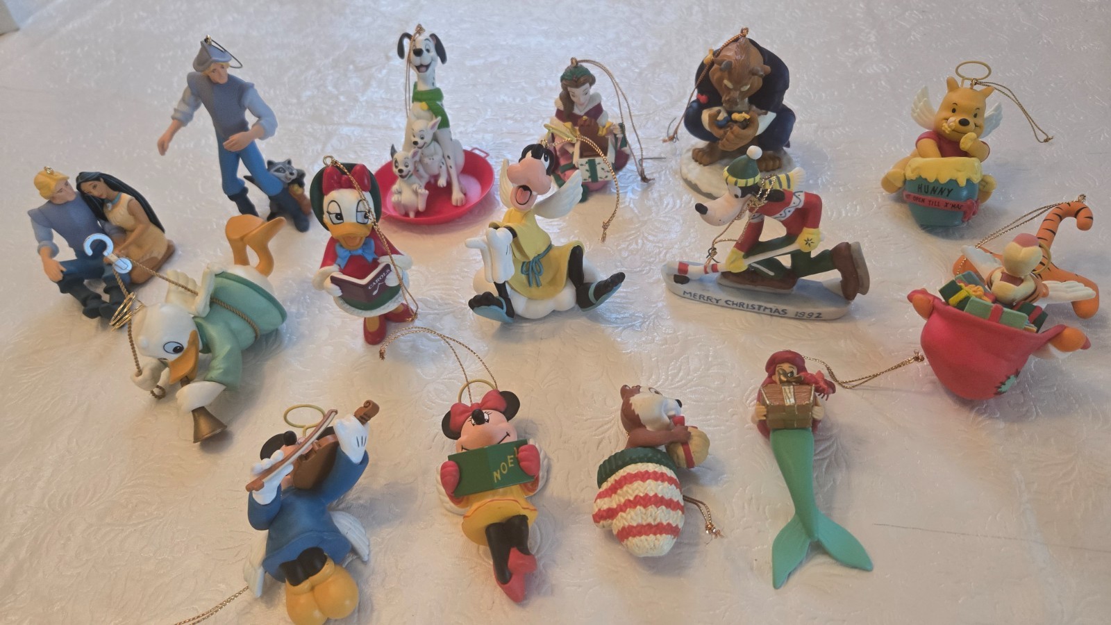 Vintage Disney Porcelain Ornaments Collection - Mid 90s w/ Original Boxes