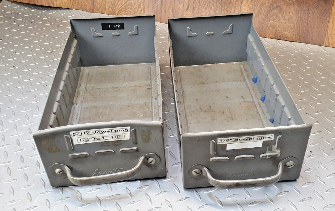 2 Equipto Vintage Metal Drawers Standard 8505 12\ 2 Equipto Vintage Metal Drawers Standard 8505 12\
