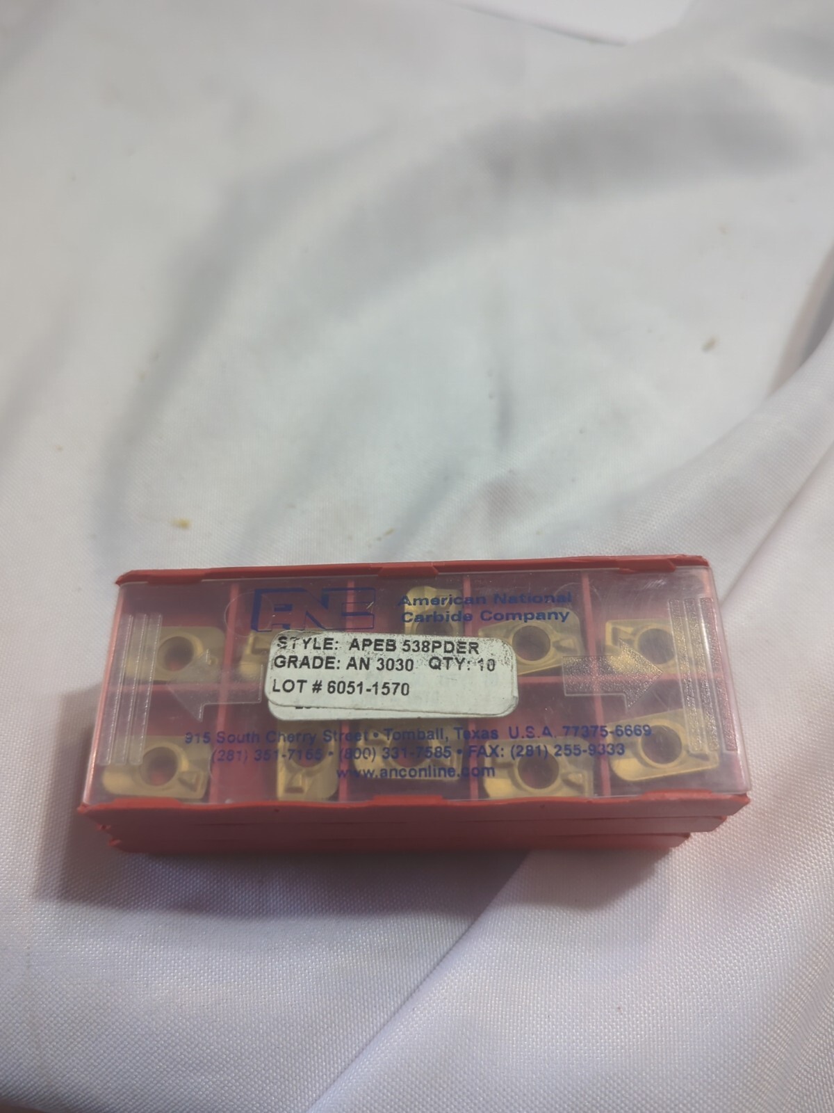 New Qty.10 ANC Tool APEB 538PDER Grade AN 3030 Carbide Inserts (A11)