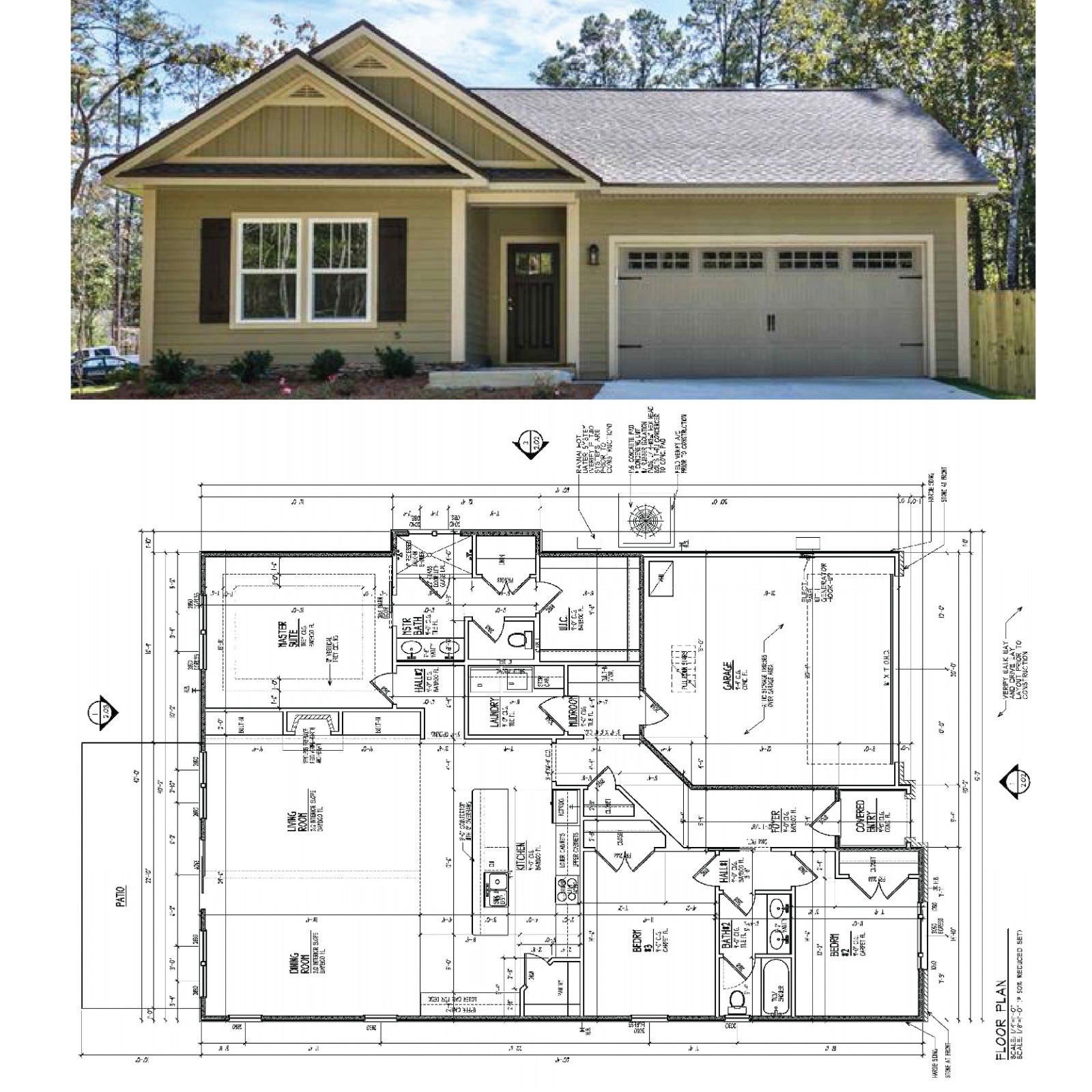 🏡1959 SF  3-Bedroom Craftsmen Style House Plans | Blueprints | Print-Ready PDF