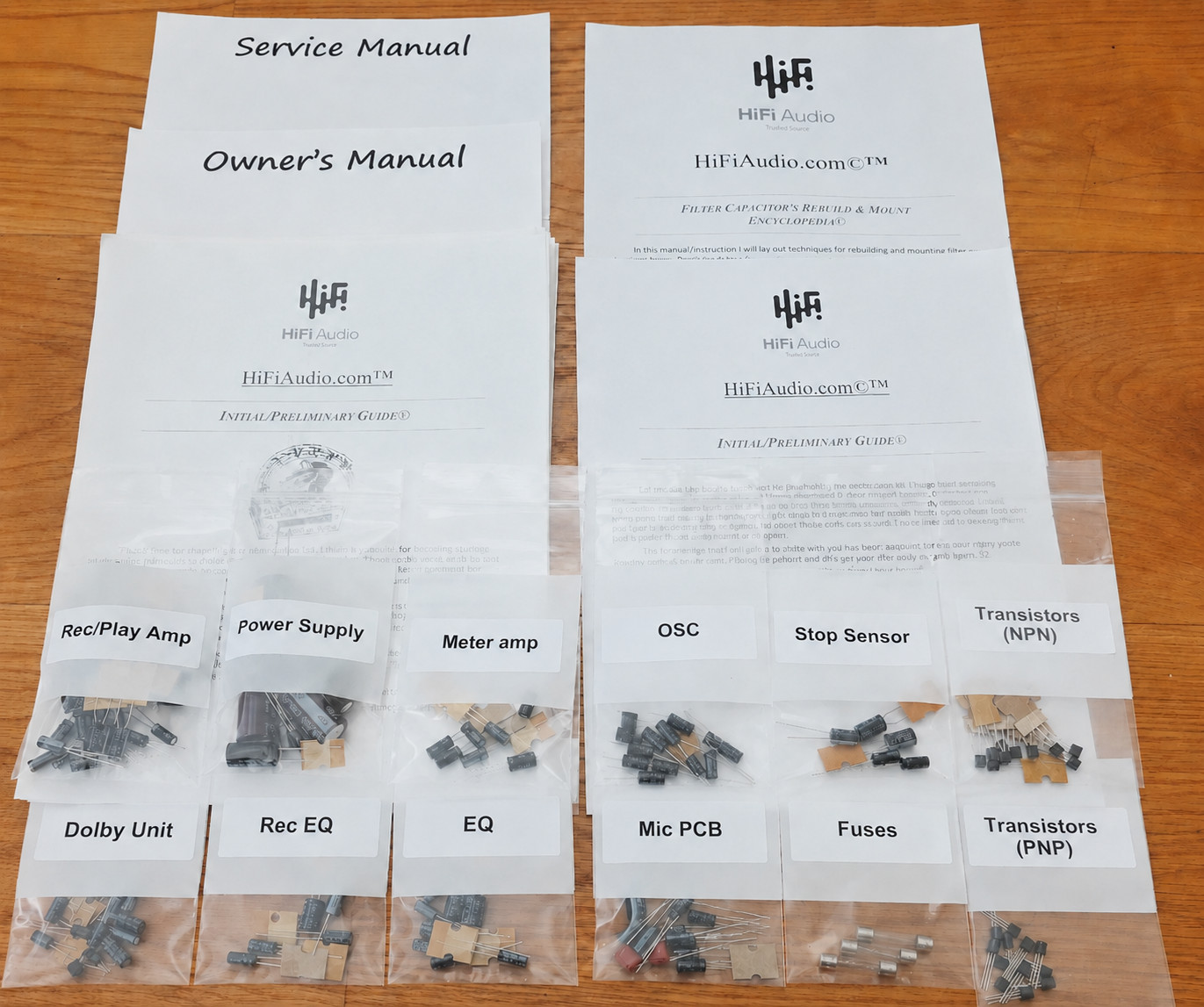 TEAC A-640 cassette deck restoration upgrade kit repair rebuild capacitor