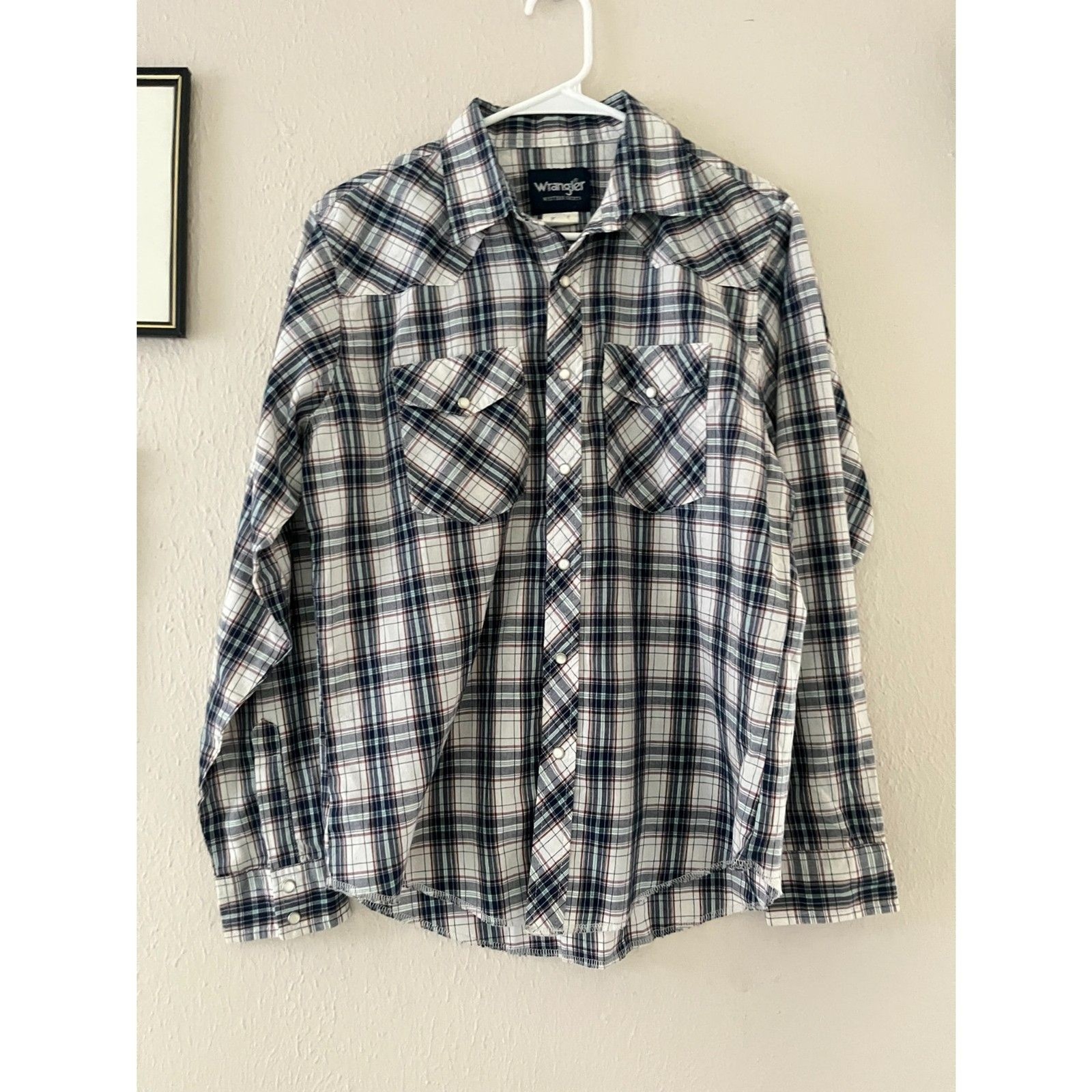 Men\'s Western Shirt, Snap button down, XXL, cotton blend lightweight