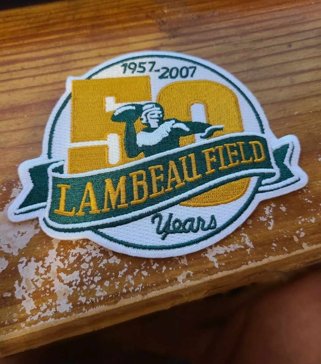 1957 - 2007 50th Anniversary of Lambeau Field Green Bay Packers Patch 1957 - 2007 50th Anniversary of Lambeau Field Green Bay Packers Patch