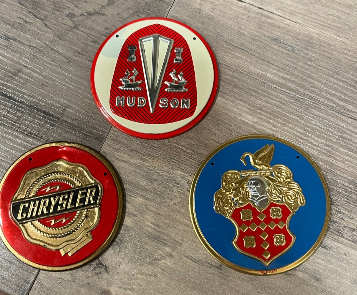 Vintage 1955 General Mills / Wheaties Car Badges CHRYSLER PACKARD & HUDSON Auto Vintage 1955 General Mills / Wheaties Car Badges CHRYSLER PACKARD & HUDSON Auto