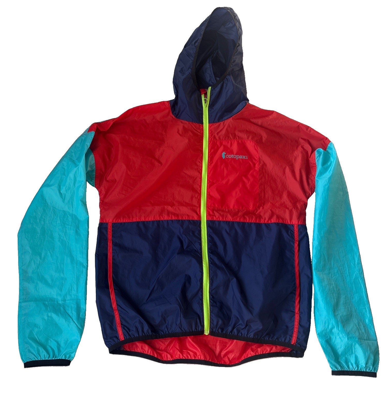 Cotopaxi Teca Rain Coat Windbreaker Unisex Full Zip Jacket. W(M) M(S). Cotopaxi Teca Rain Coat Windbreaker Unisex Full Zip Jacket. W(M) M(S).