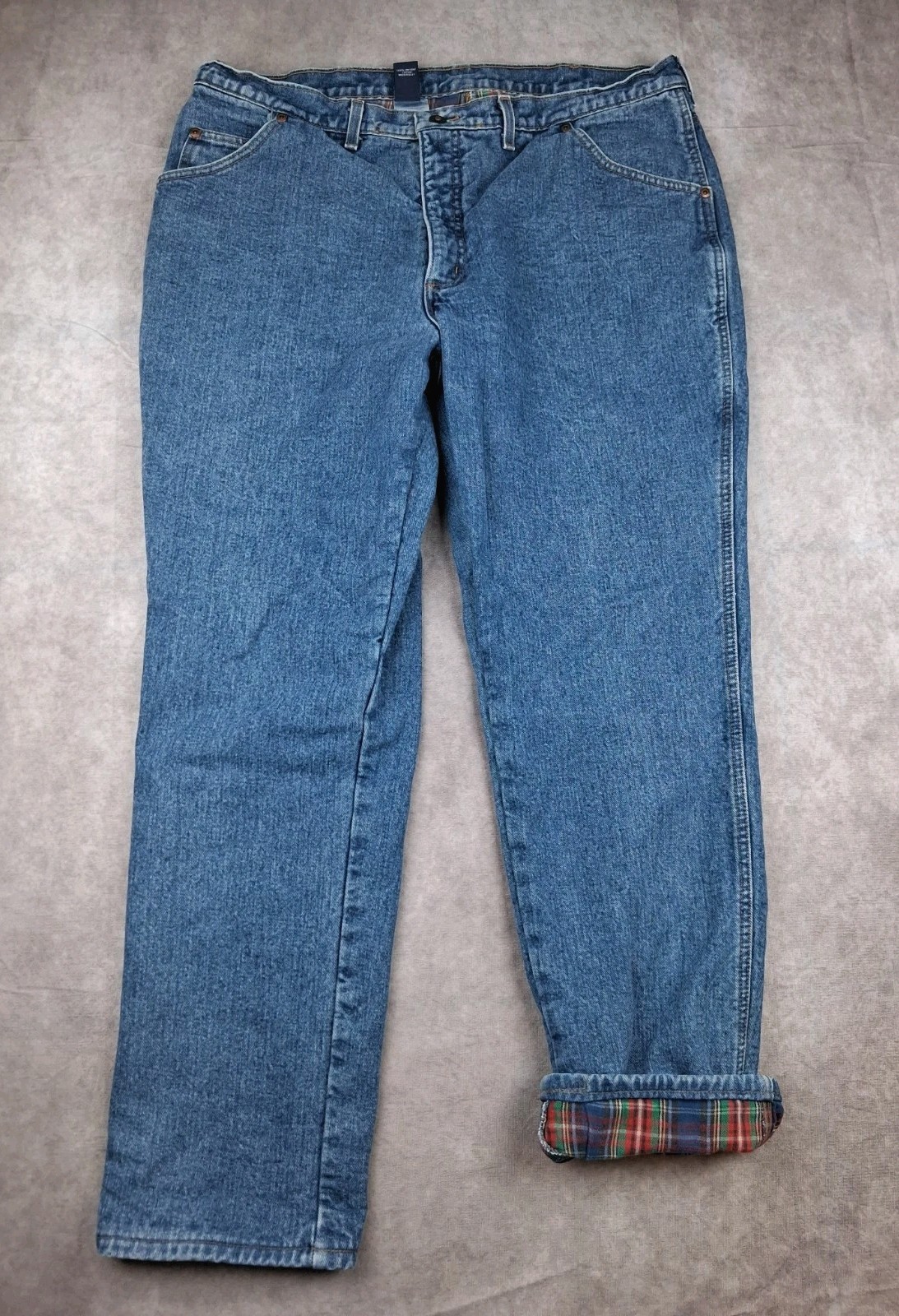 Vintage LL Bean Flannel Lined Jeans Mens 38x32 Fit Blue Denim Work 90s Made USA Vintage LL Bean Flannel Lined Jeans Mens 38x32 Fit Blue Denim Work 90s Made USA