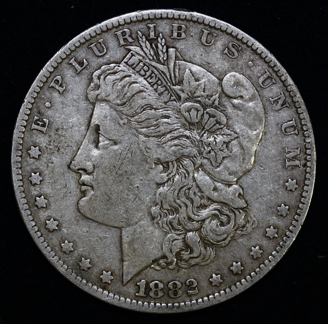 1882-O/S Morgan Silver Dollar XF #Q22