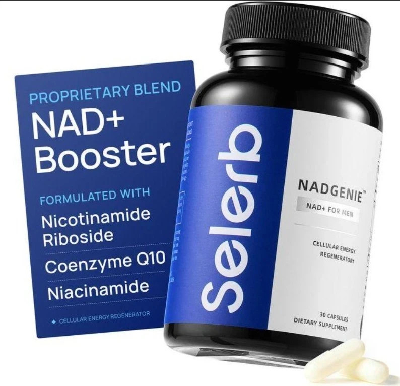 Selerb Men\'s NAD+ with Liposomal-NAD+, CoQ10 & Maca for Energy & Vitality, 60ct+