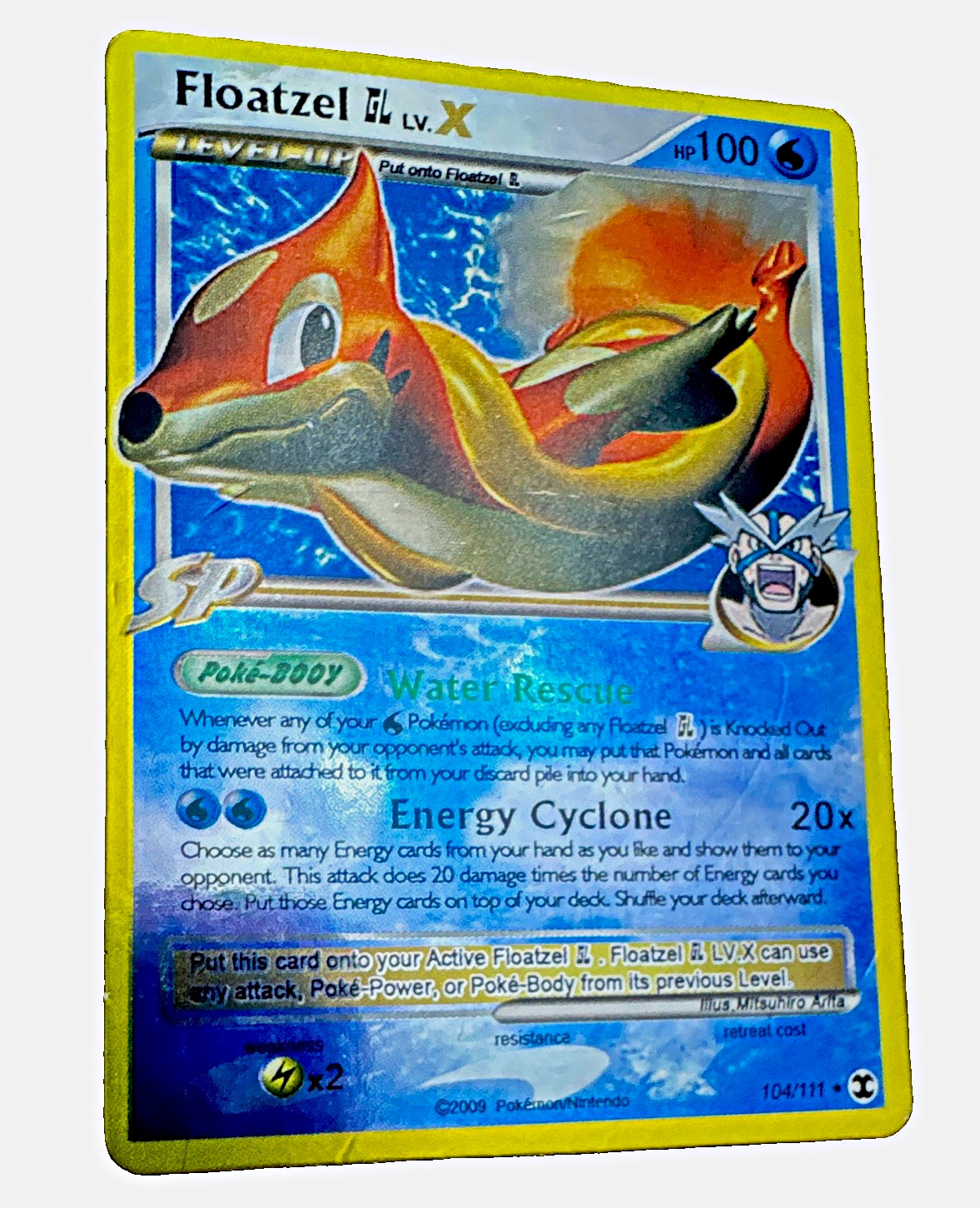Pokemon TCG Floatzel GL LV.X 104/111 Rising Rivals Holo UR 2009 Pokemon TCG Floatzel GL LV.X 104/111 Rising Rivals Holo UR 2009