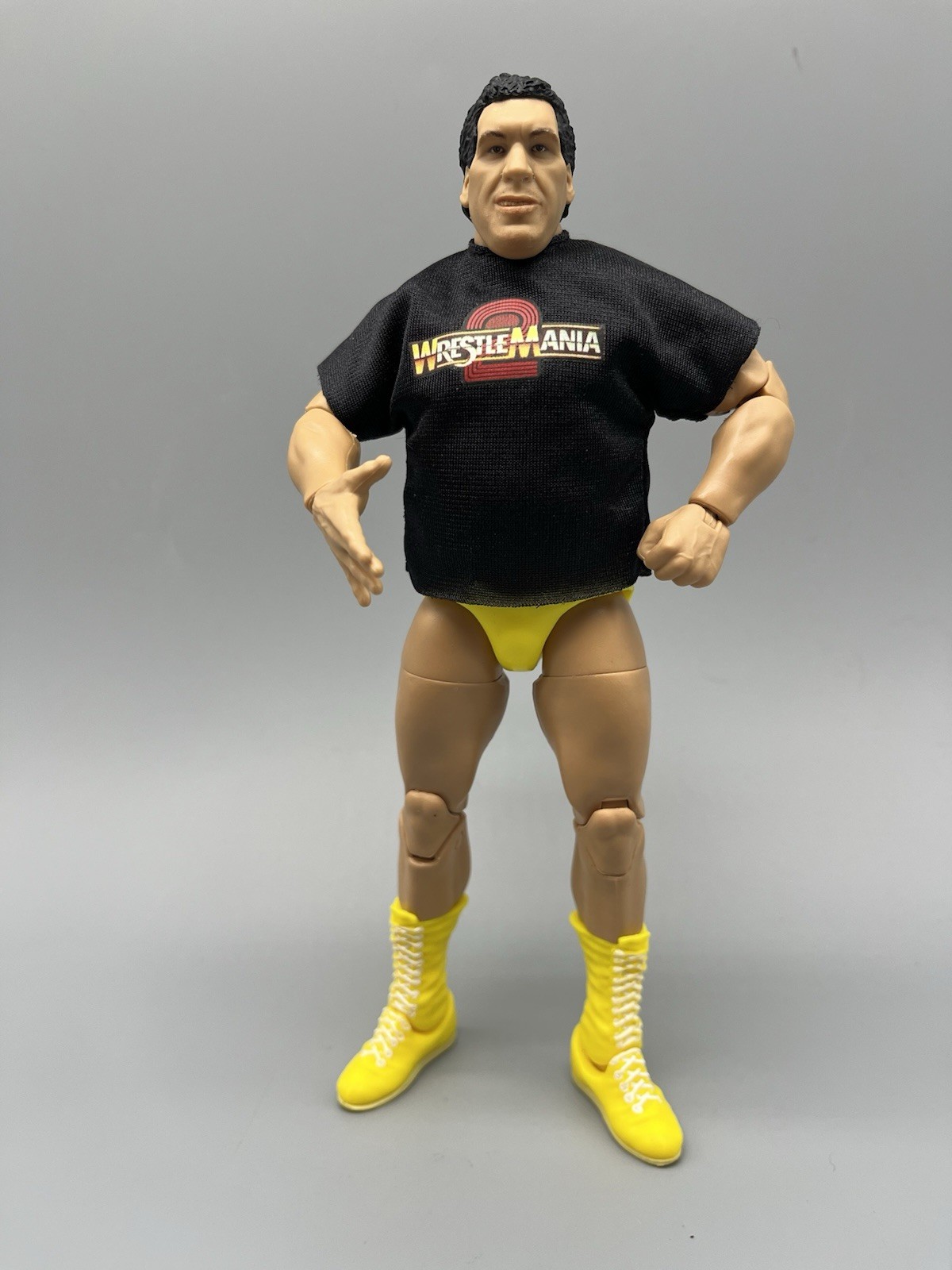WWE Legends Elite 21 Andre The Giant Yellow Wrestling Figure WrestleMania 2 WWE Legends Elite 21 Andre The Giant Yellow Wrestling Figure WrestleMania 2