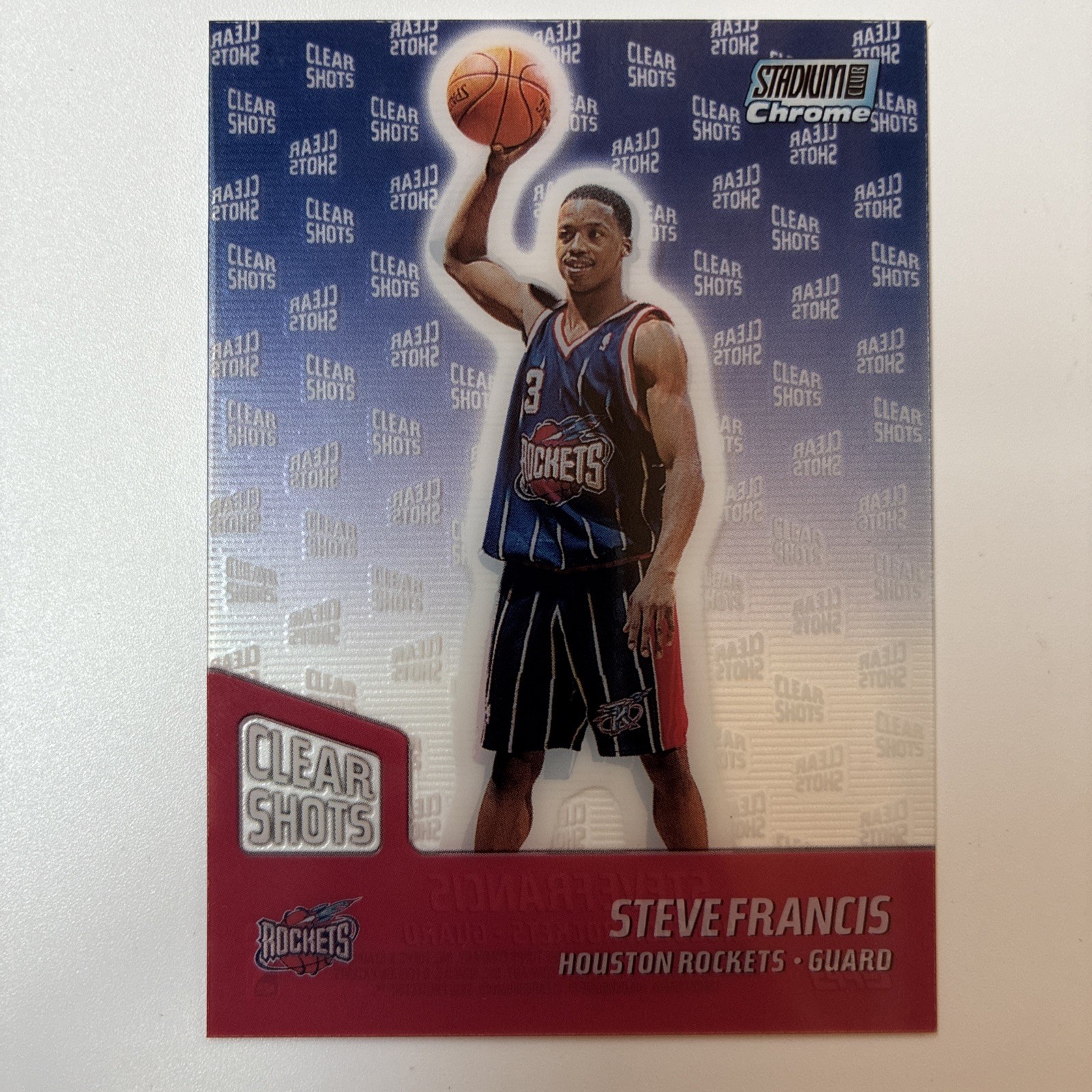 1999-00 Topps Stadium Club Chrome - Clear Shots Steve Francis #CS3 (RC) 1999-00 Topps Stadium Club Chrome - Clear Shots Steve Francis #CS3 (RC)